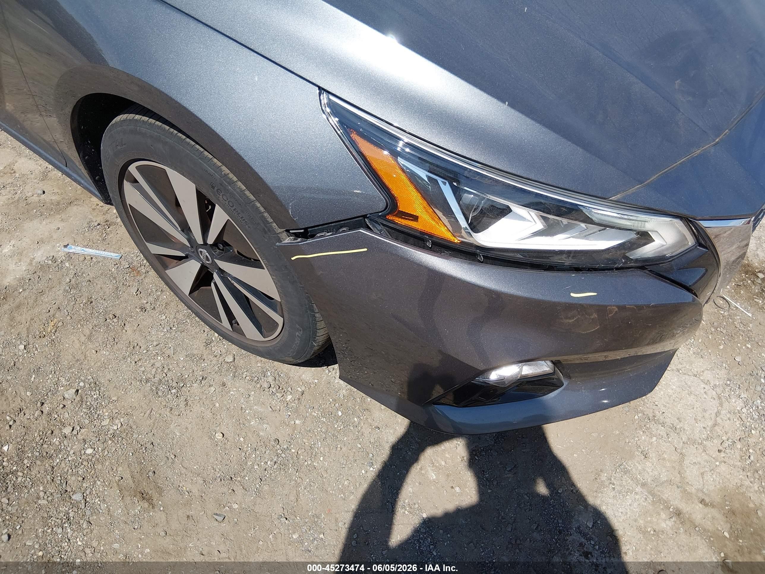 2019 Nissan Altima 2.5 Sl Gray vin: 1N4BL4EV7KN314350