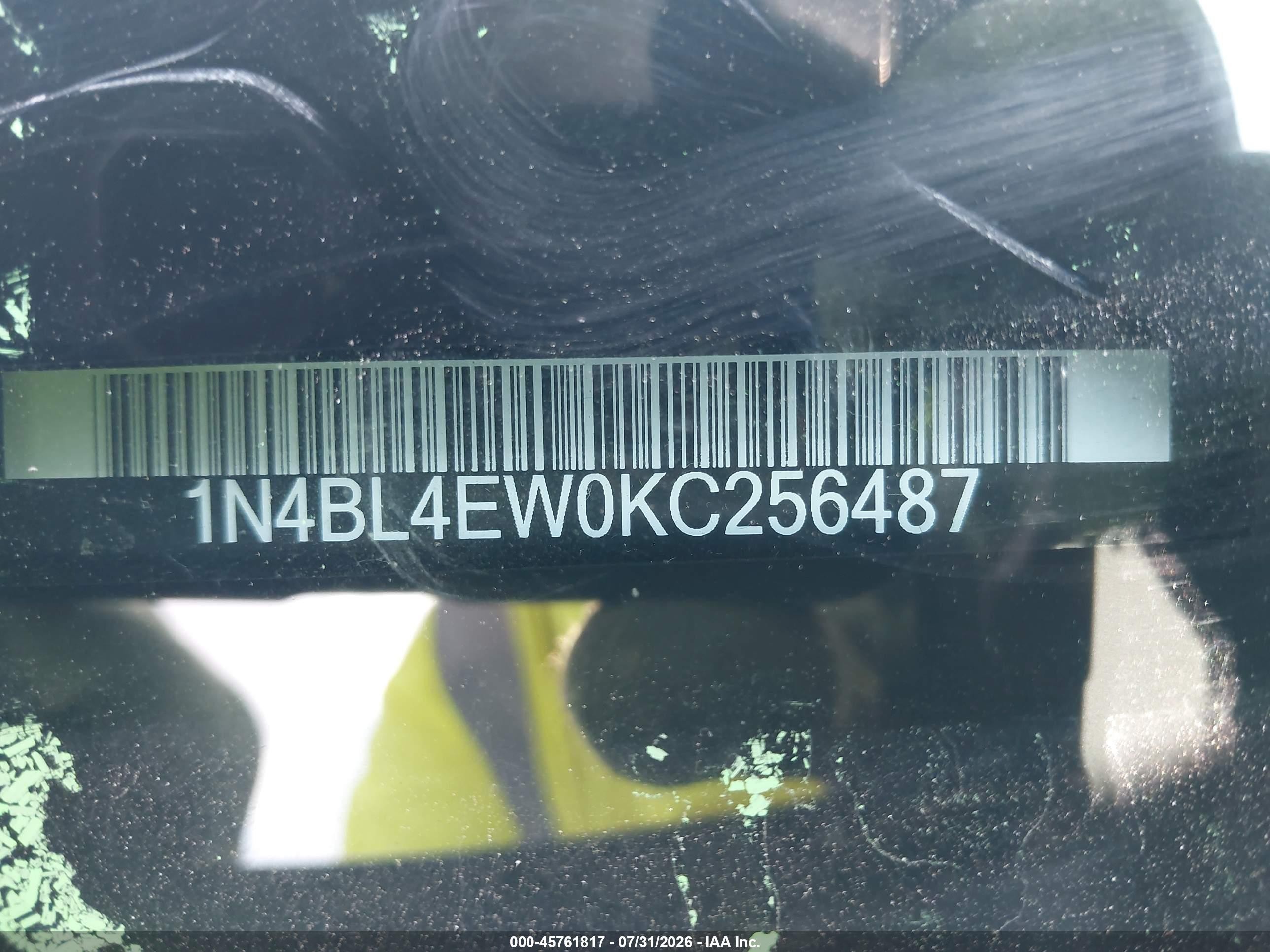 2019 Nissan Altima 2.5 Sl Black vin: 1N4BL4EW0KC256487