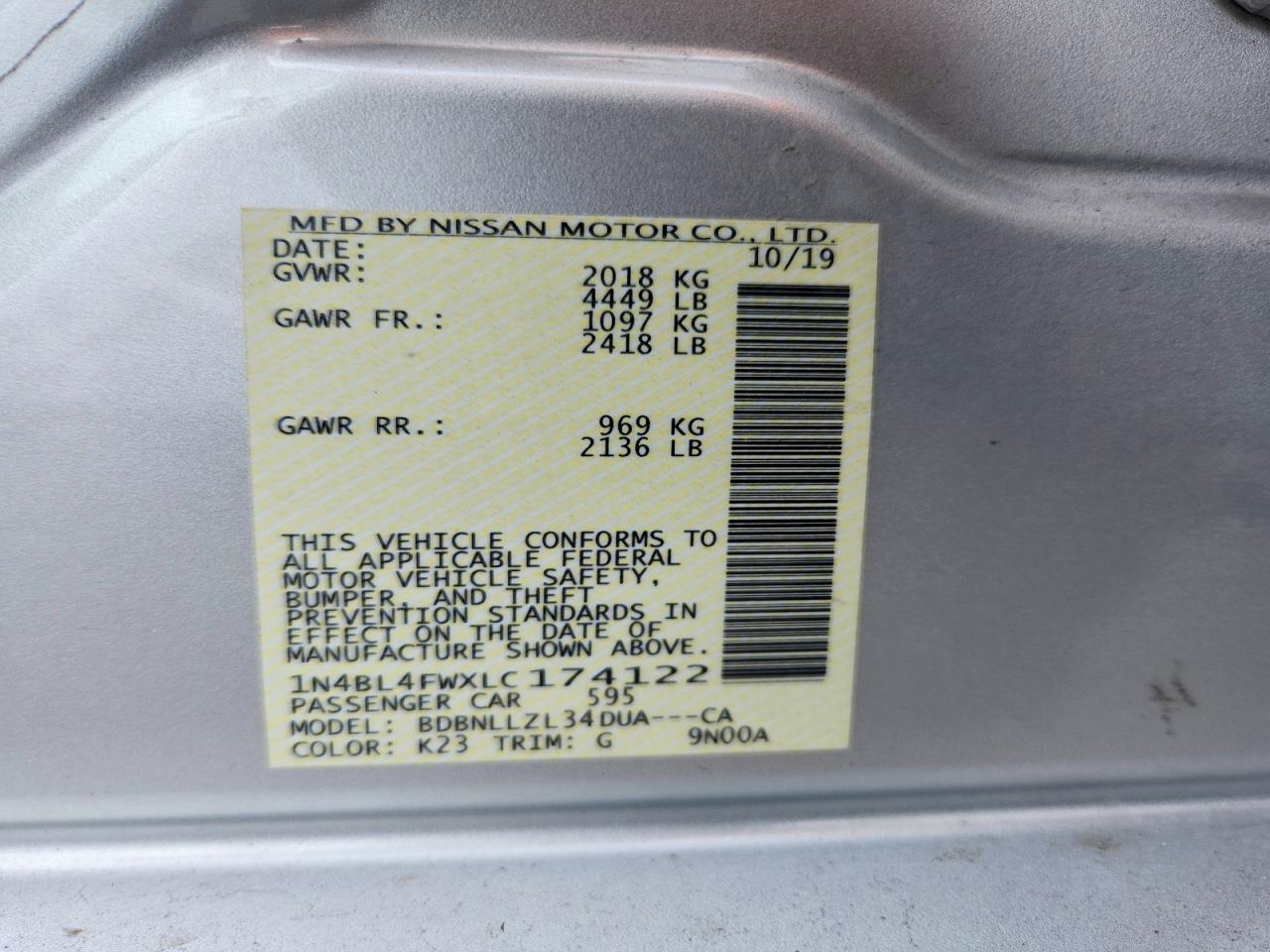 2020 Nissan Altima Platinum Silver vin: 1N4BL4FWXLC174122