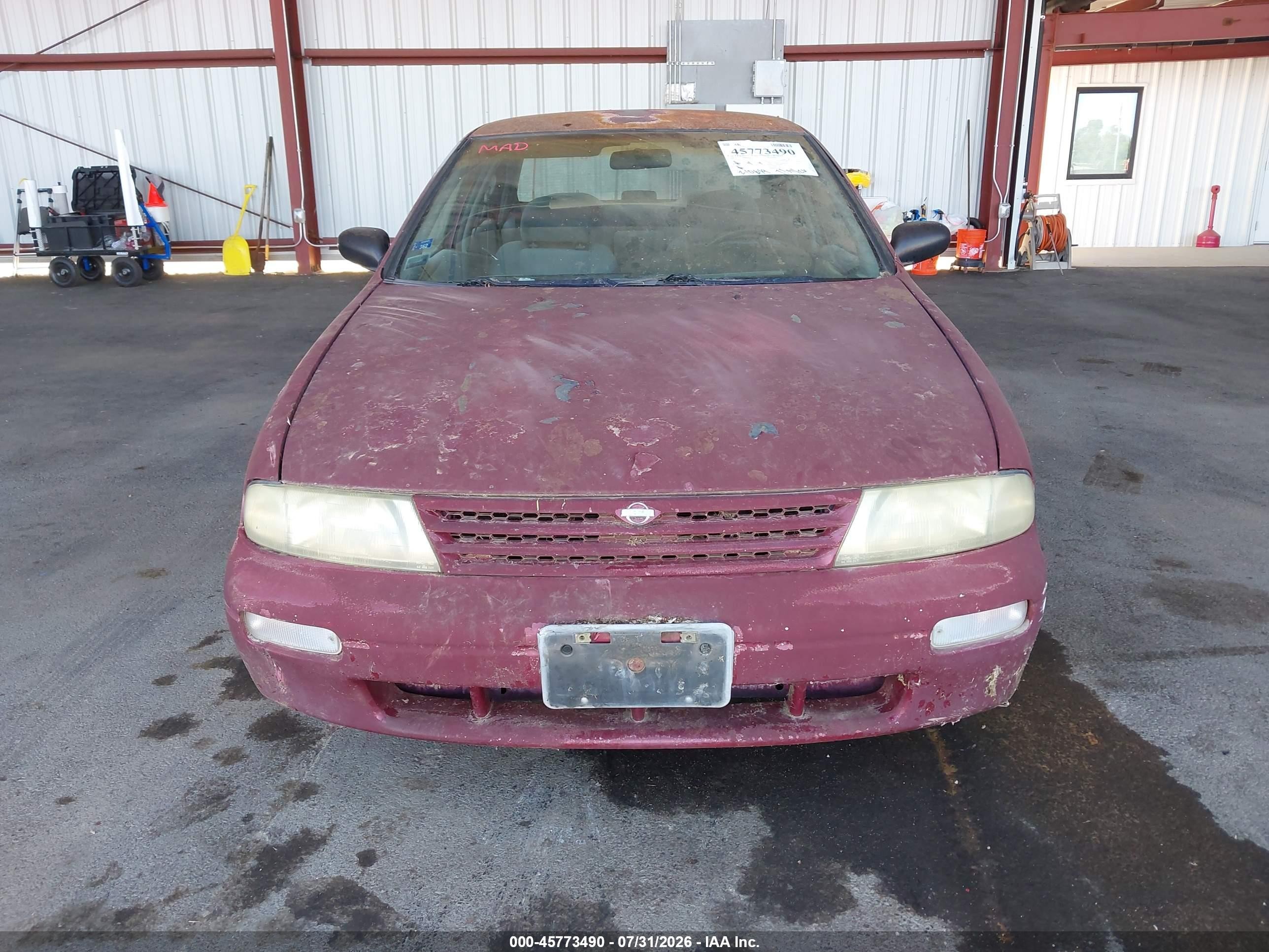 1996 Nissan Altima Xe/gxe/se/gle Темно-бордовый vin: 1N4BU31D3TC176470