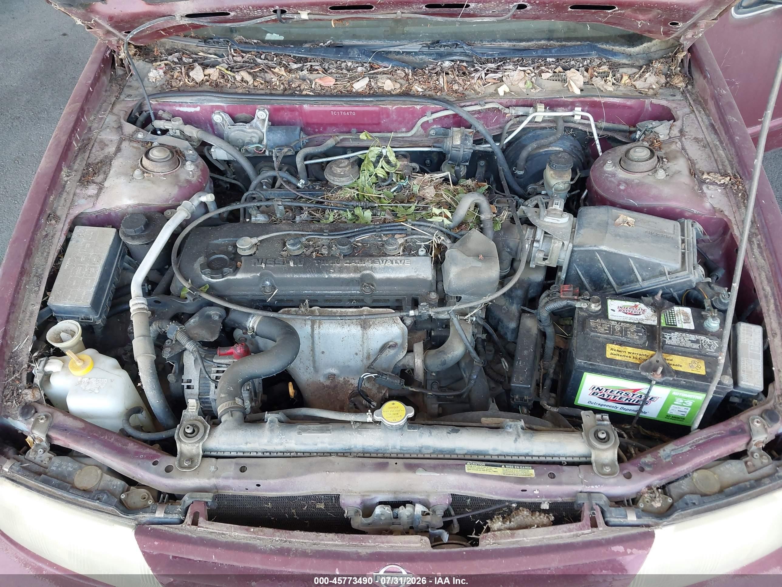 1996 Nissan Altima Xe/gxe/se/gle Темно-бордовый vin: 1N4BU31D3TC176470