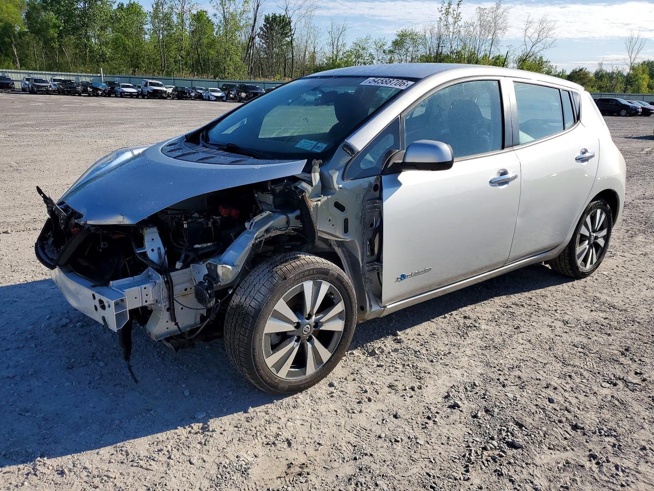 2017 Nissan Leaf Sv Silver vin: 1N4BZ0CP0HC310284