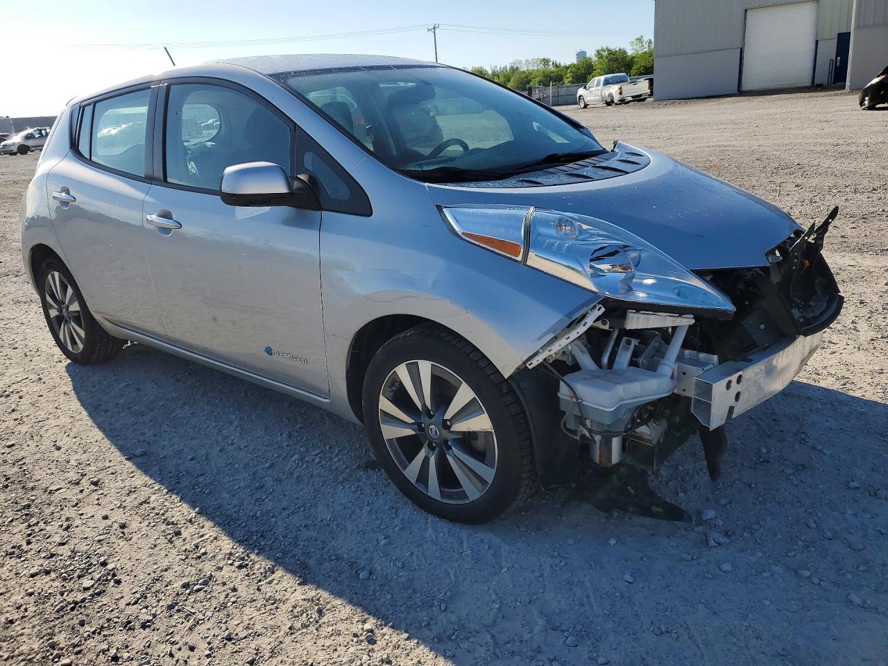 2017 Nissan Leaf Sv Silver vin: 1N4BZ0CP0HC310284