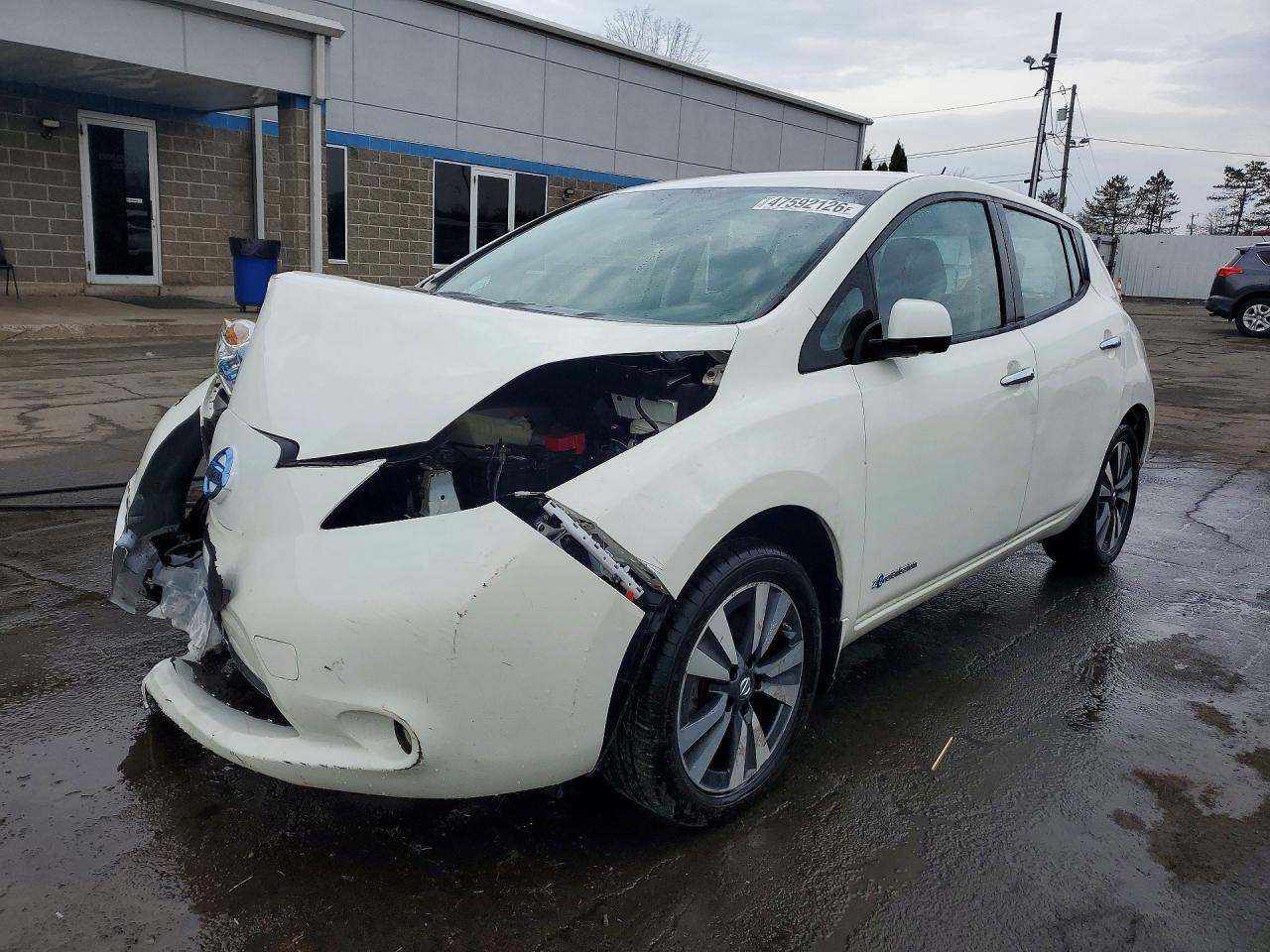 2017 Nissan Leaf Sl White vin: 1N4BZ0CP0HC311998