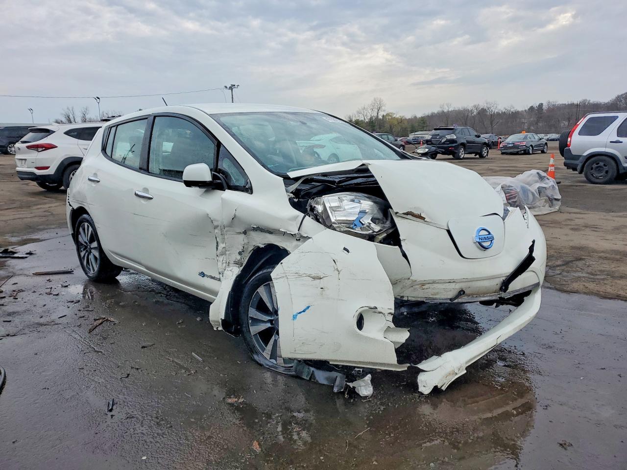 2017 Nissan Leaf Sl Белый vin: 1N4BZ0CP0HC311998