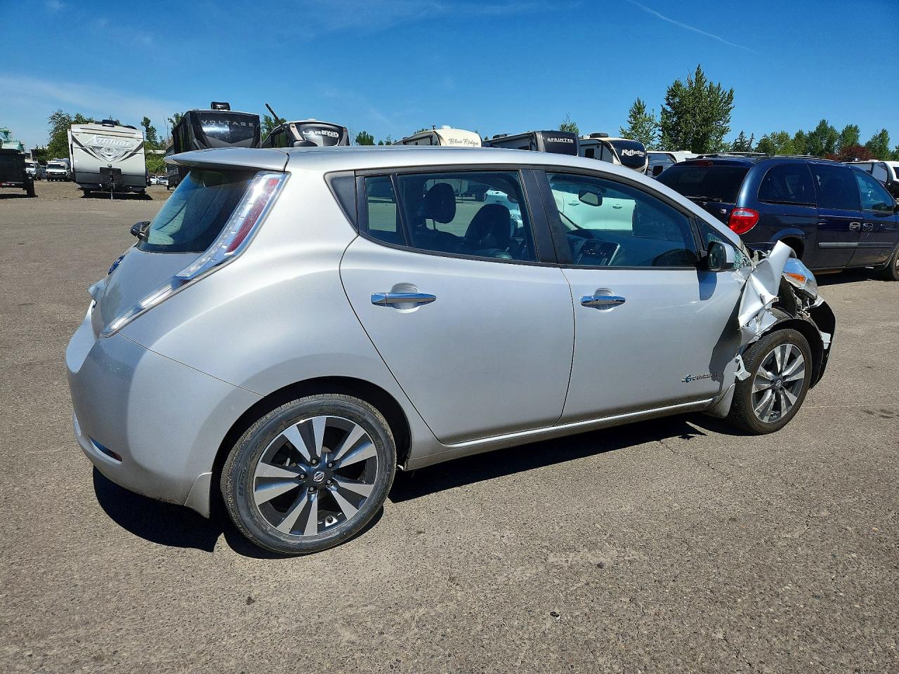 2017 Nissan Leaf Sl Silver vin: 1N4BZ0CP1HC306017