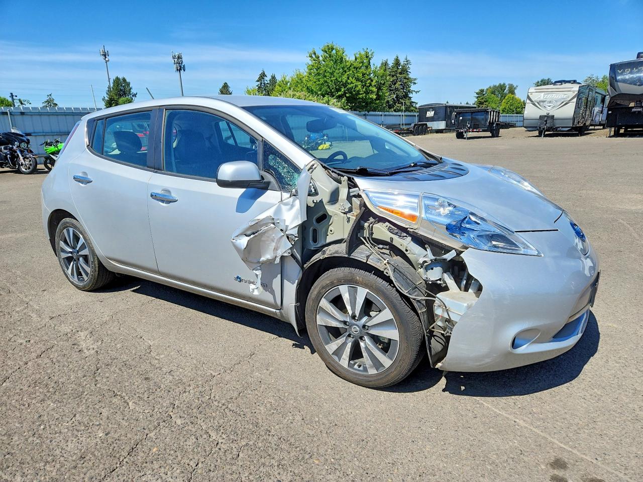 2017 Nissan Leaf Sl Silver vin: 1N4BZ0CP1HC306017