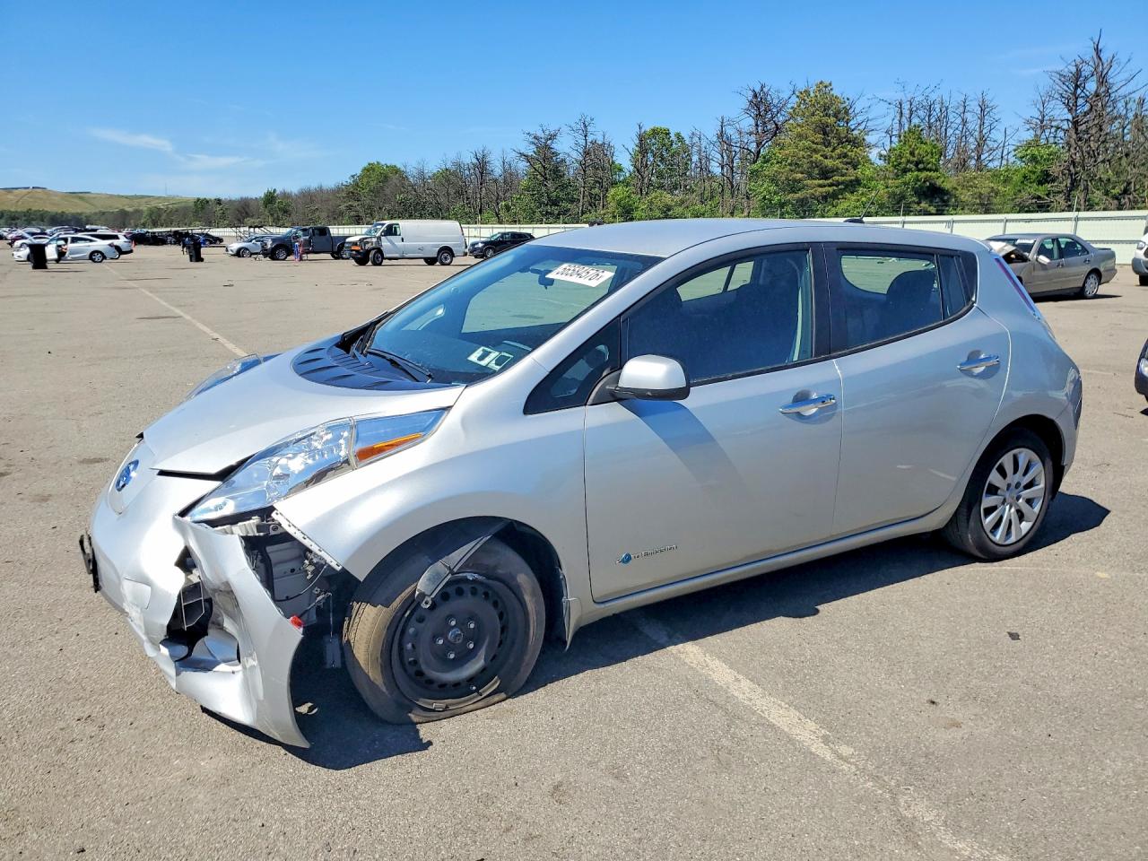 2017 Nissan Leaf S Silver vin: 1N4BZ0CP1HC307314