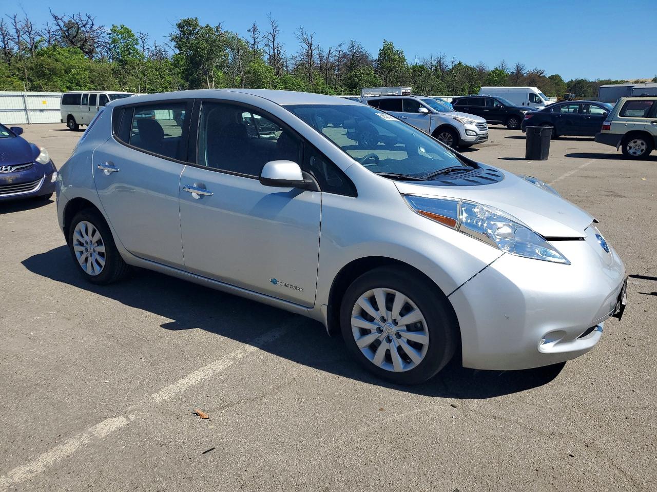 2017 Nissan Leaf S Silver vin: 1N4BZ0CP1HC307314