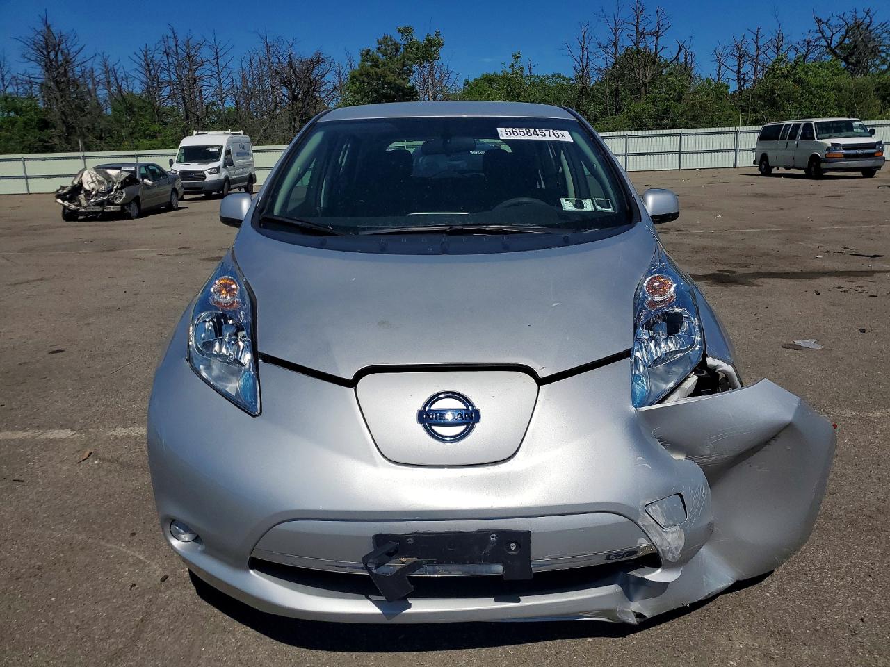 2017 Nissan Leaf S Silver vin: 1N4BZ0CP1HC307314