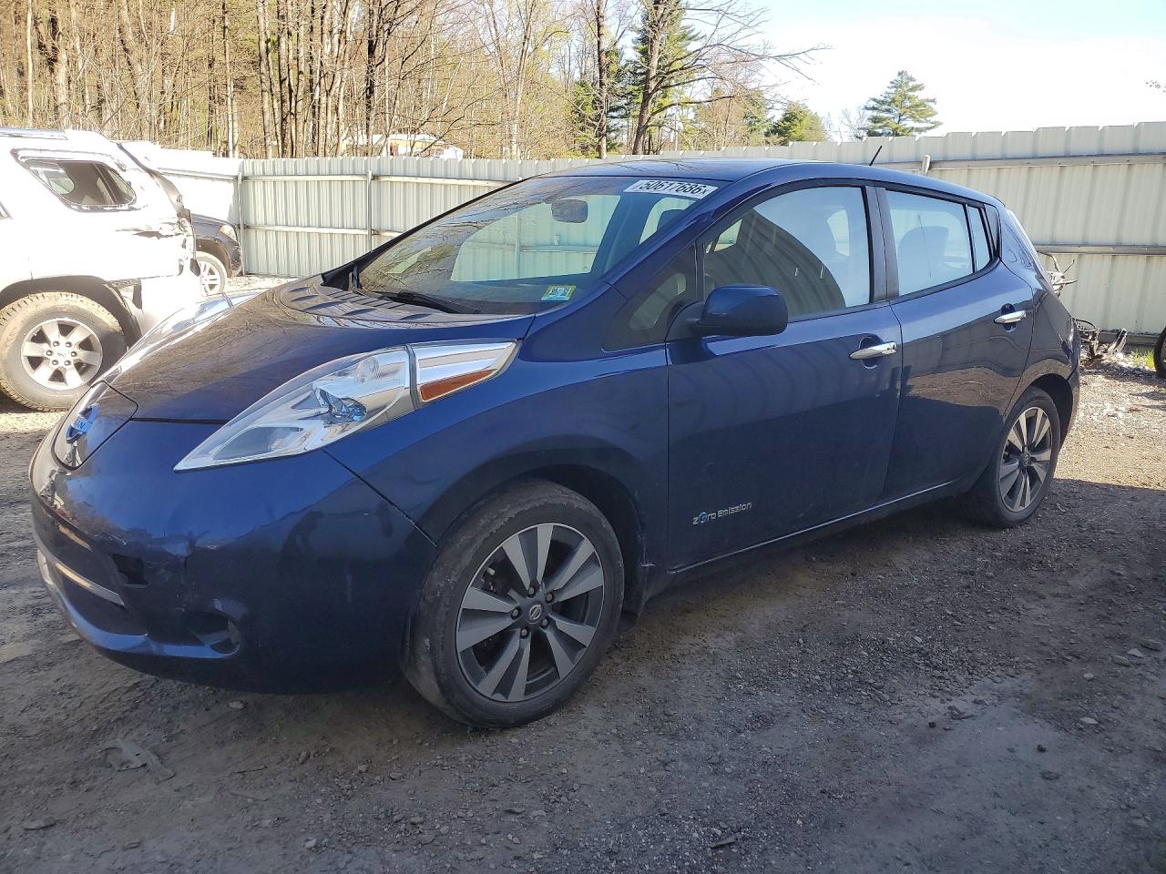 2017 Nissan Leaf Sl Blue vin: 1N4BZ0CP1HC310603