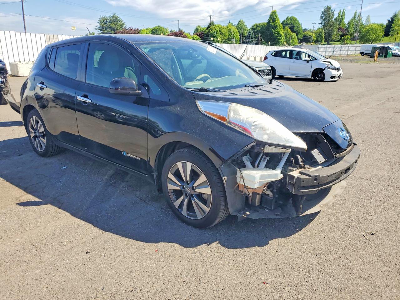 2016 Nissan Leaf Sv Black vin: 1N4BZ0CP2GC300273