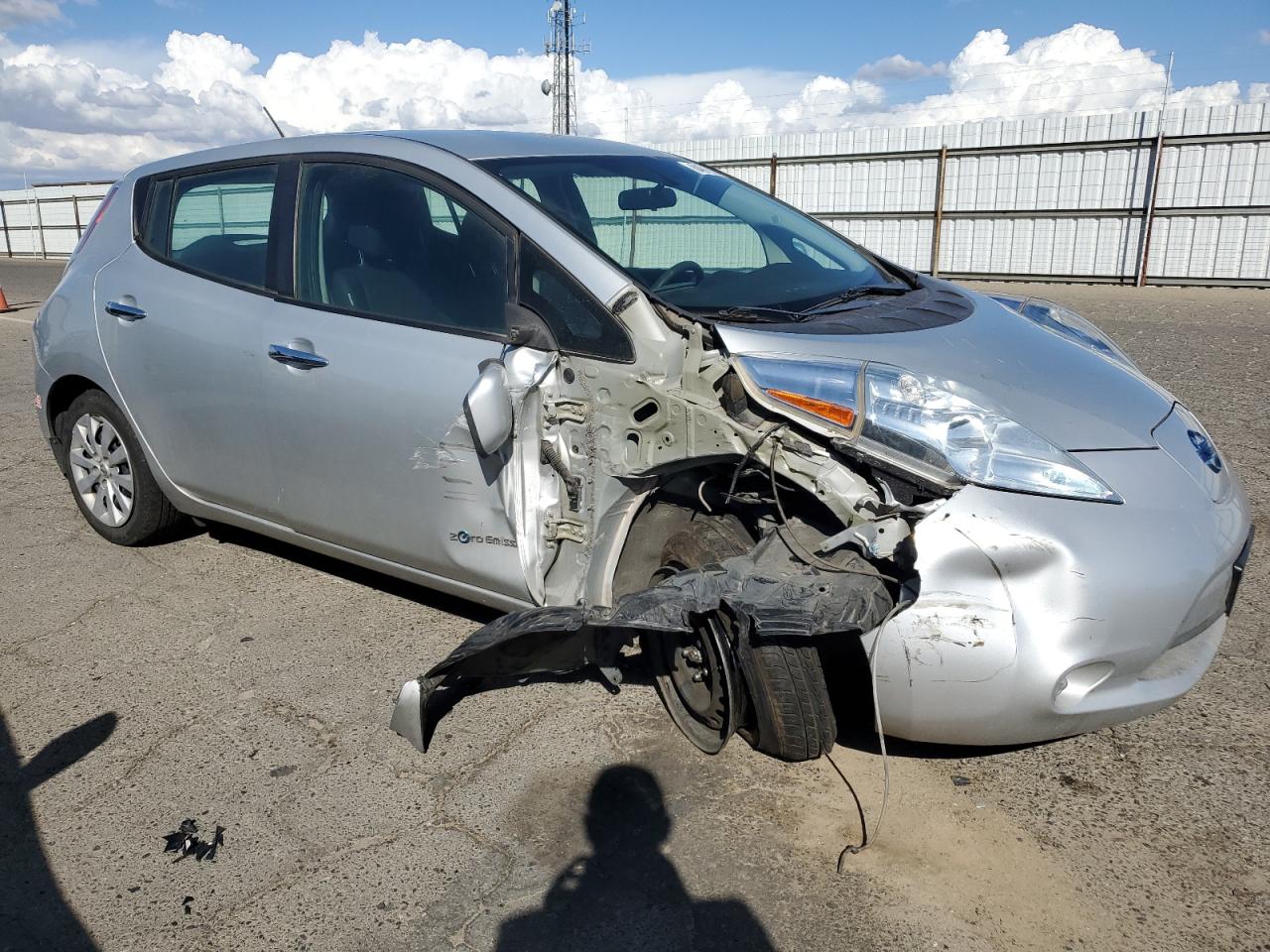 2017 Nissan Leaf S Silver vin: 1N4BZ0CP2HC310447