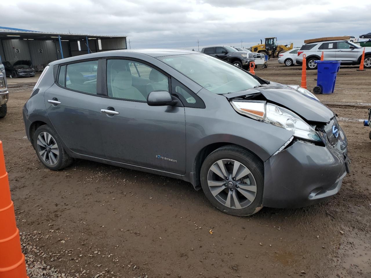 2017 Nissan Leaf S Gray vin: 1N4BZ0CP6HC300312