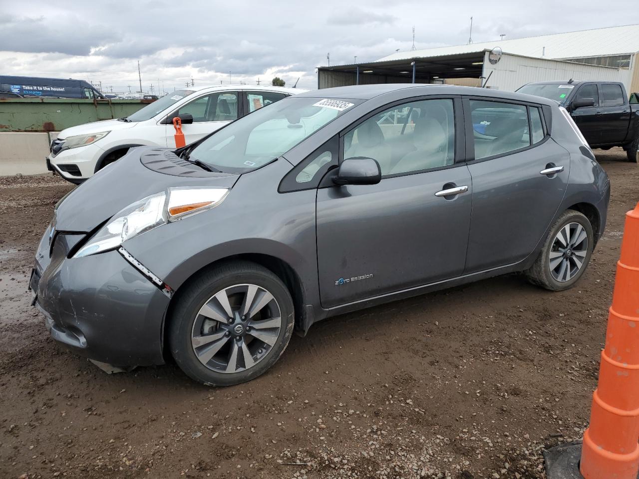 2017 Nissan Leaf S Gray vin: 1N4BZ0CP6HC300312