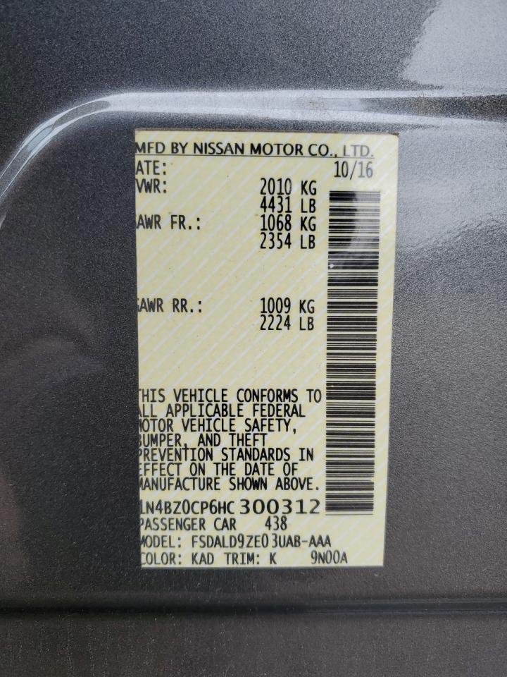 2017 Nissan Leaf S Gray vin: 1N4BZ0CP6HC300312