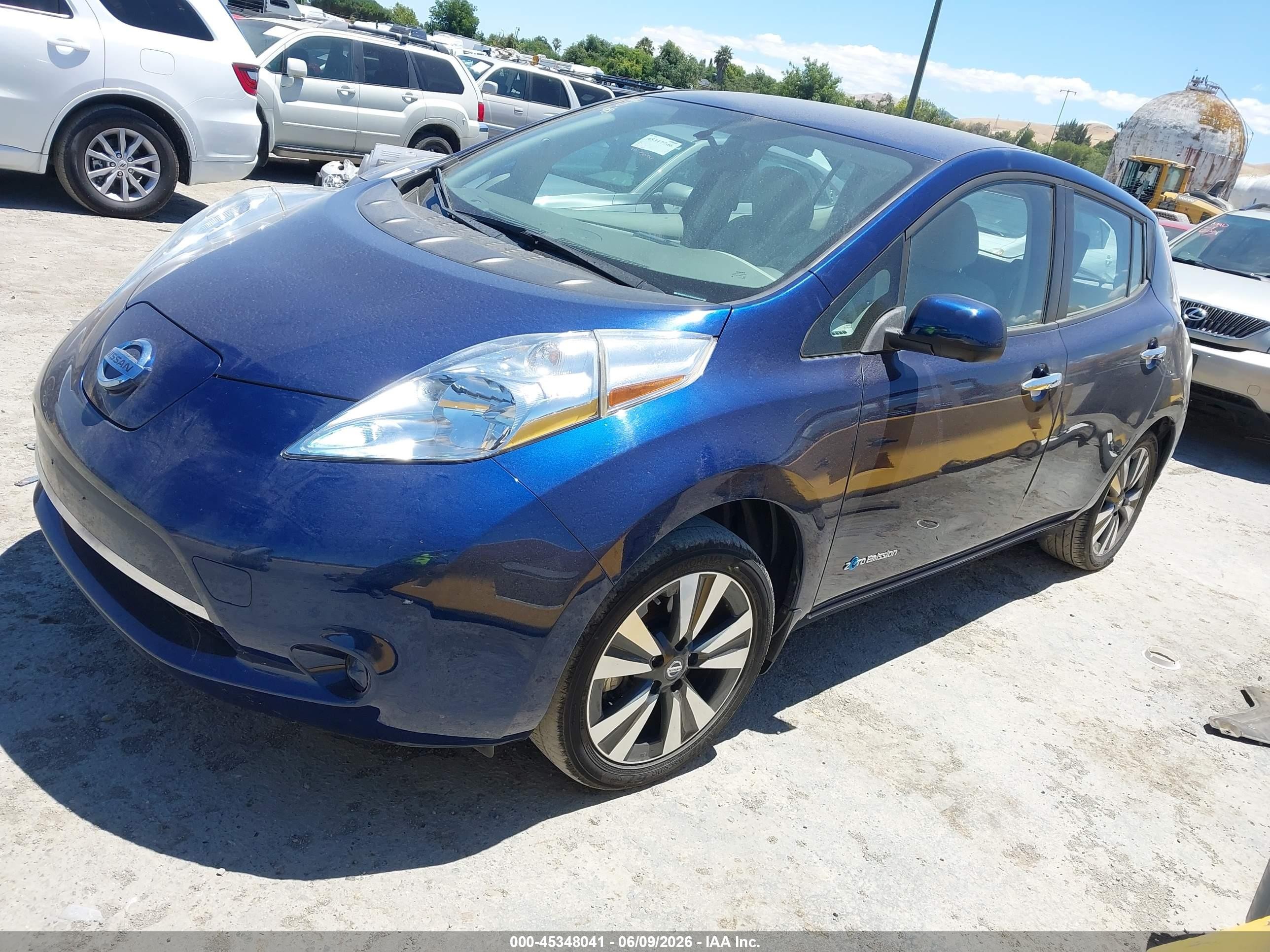 2017 Nissan Leaf Sv Blue vin: 1N4BZ0CP8HC302272