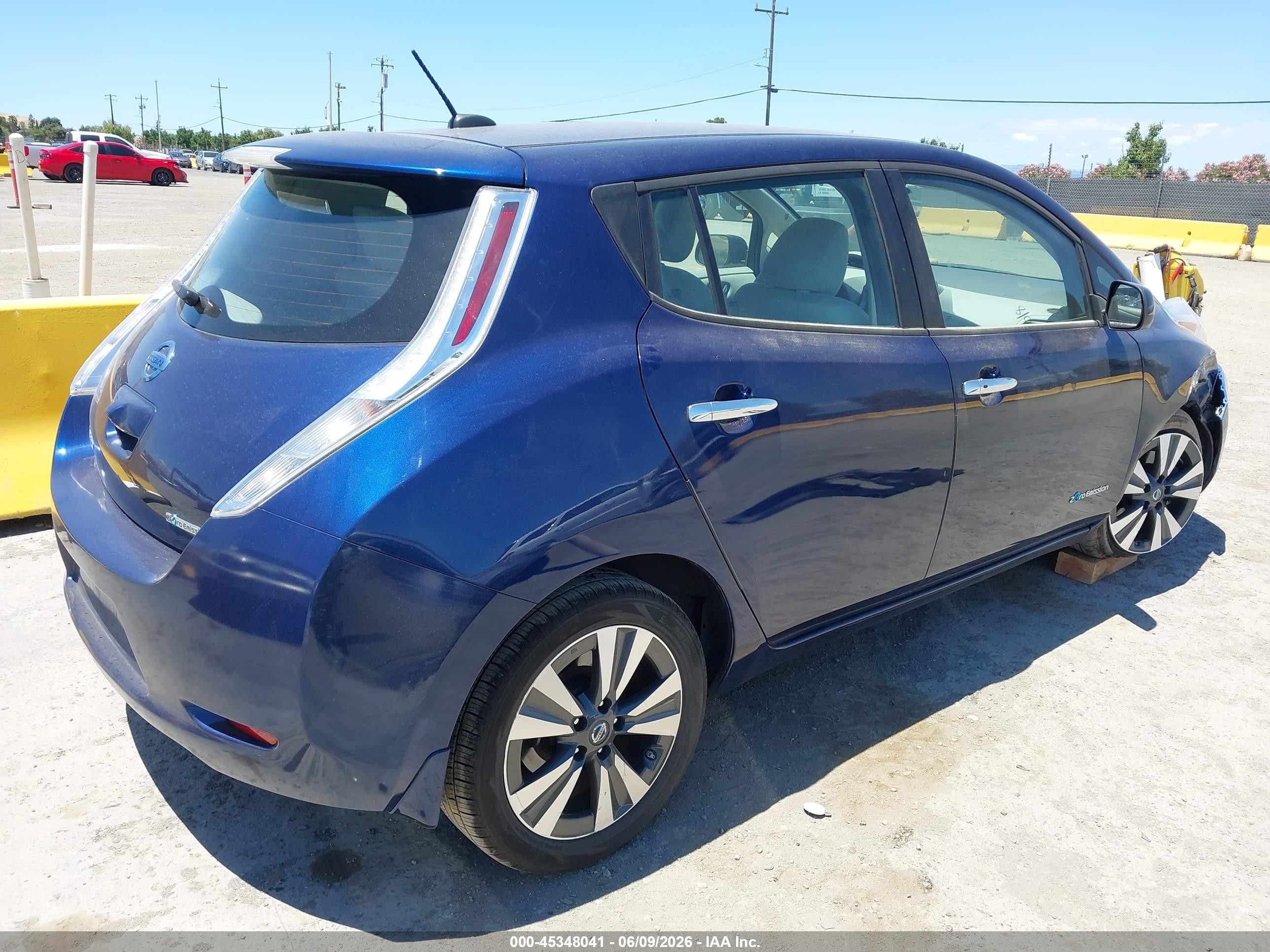 2017 Nissan Leaf Sv Blue vin: 1N4BZ0CP8HC302272