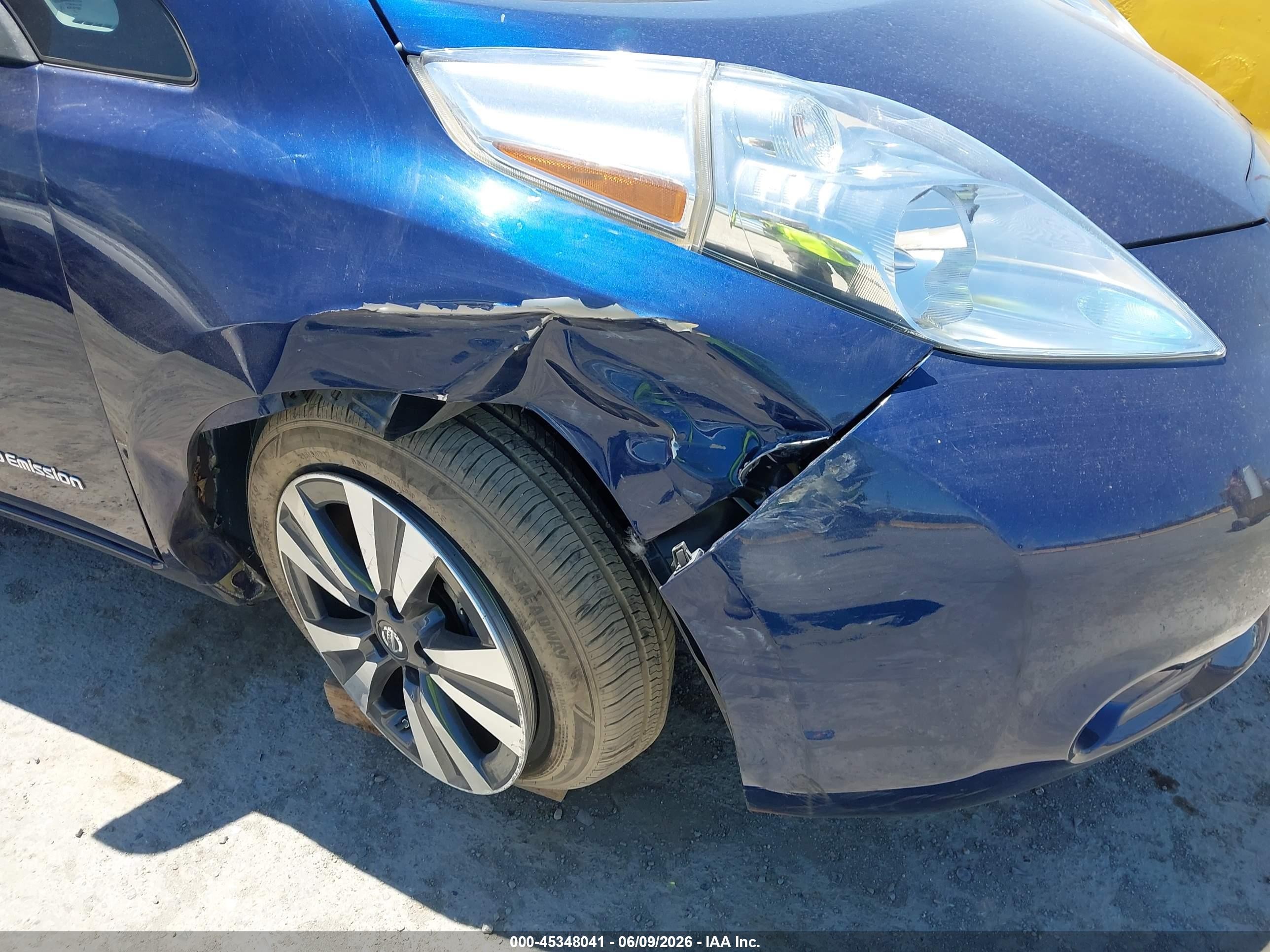 2017 Nissan Leaf Sv Blue vin: 1N4BZ0CP8HC302272