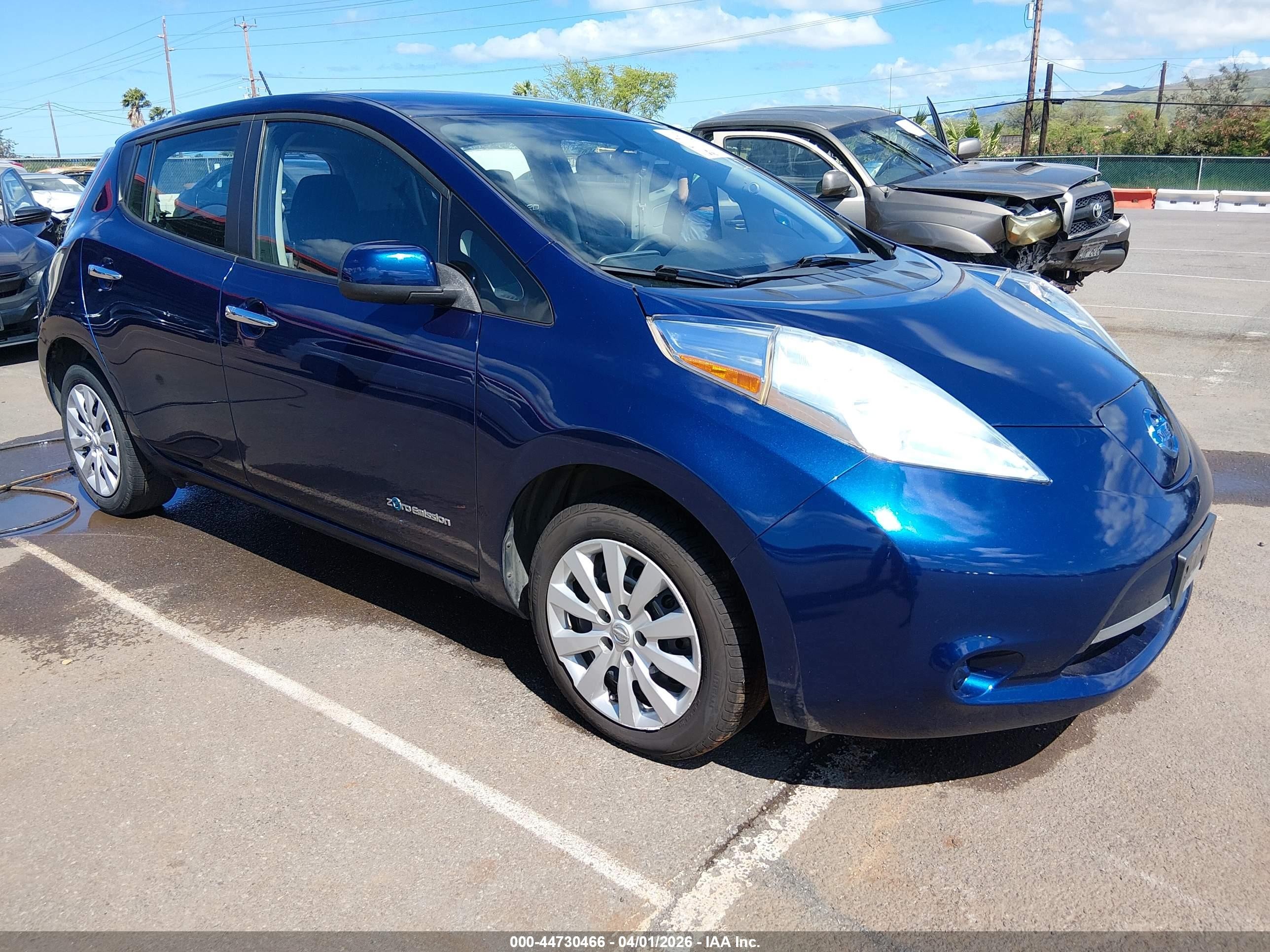 2017 Nissan Leaf S Blue vin: 1N4BZ0CP8HC306404