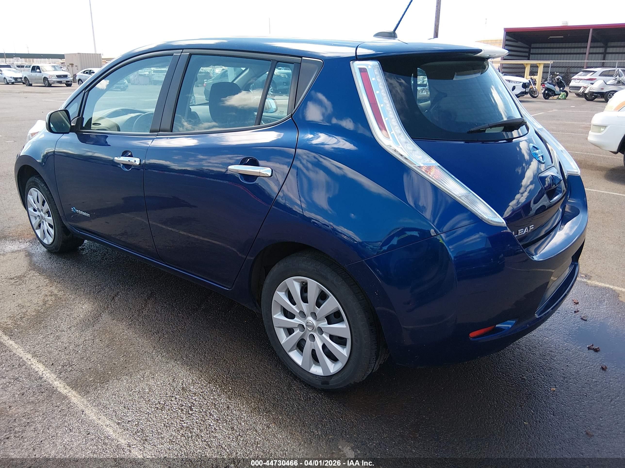 2017 Nissan Leaf S Blue vin: 1N4BZ0CP8HC306404
