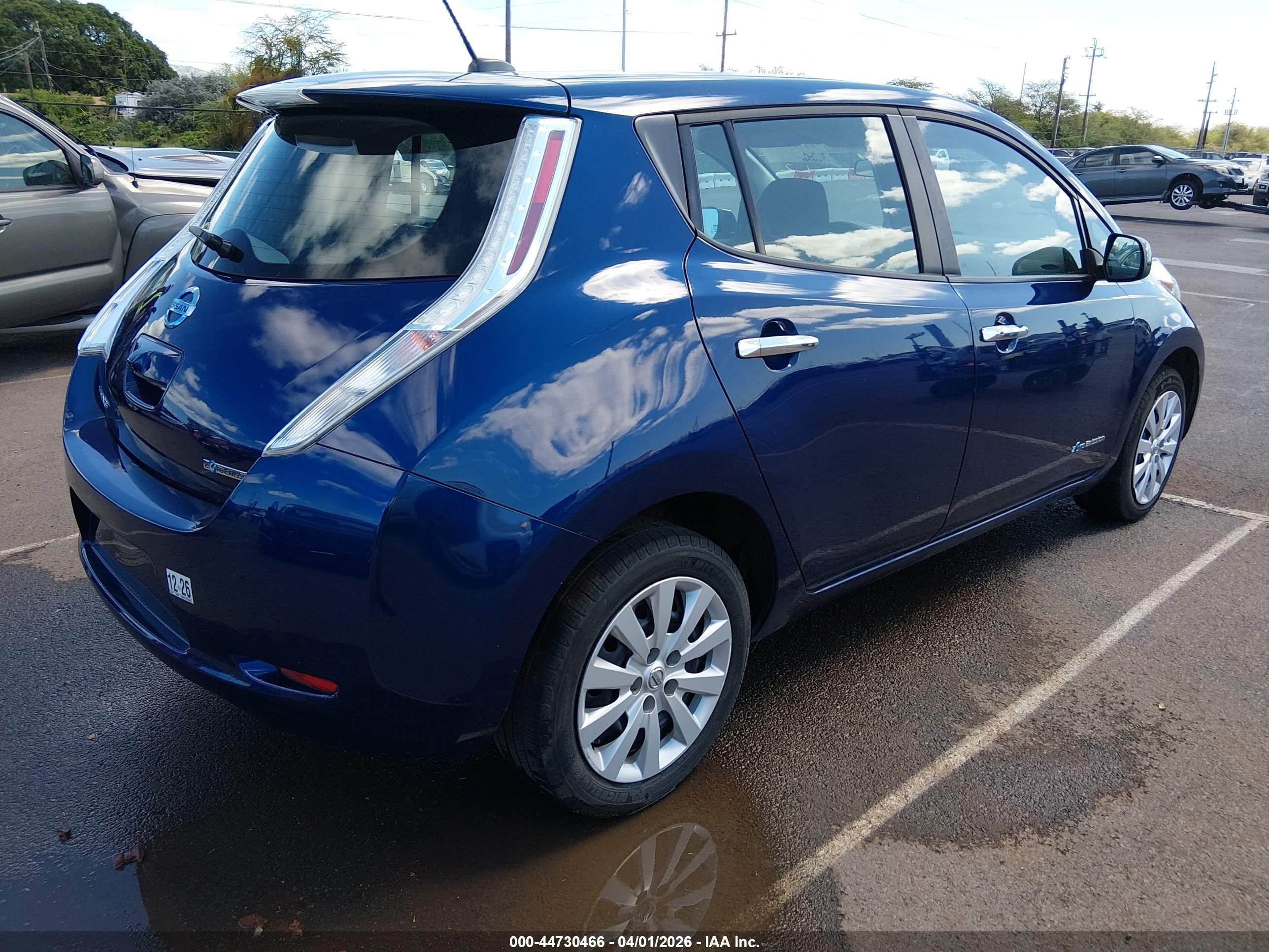 2017 Nissan Leaf S Blue vin: 1N4BZ0CP8HC306404