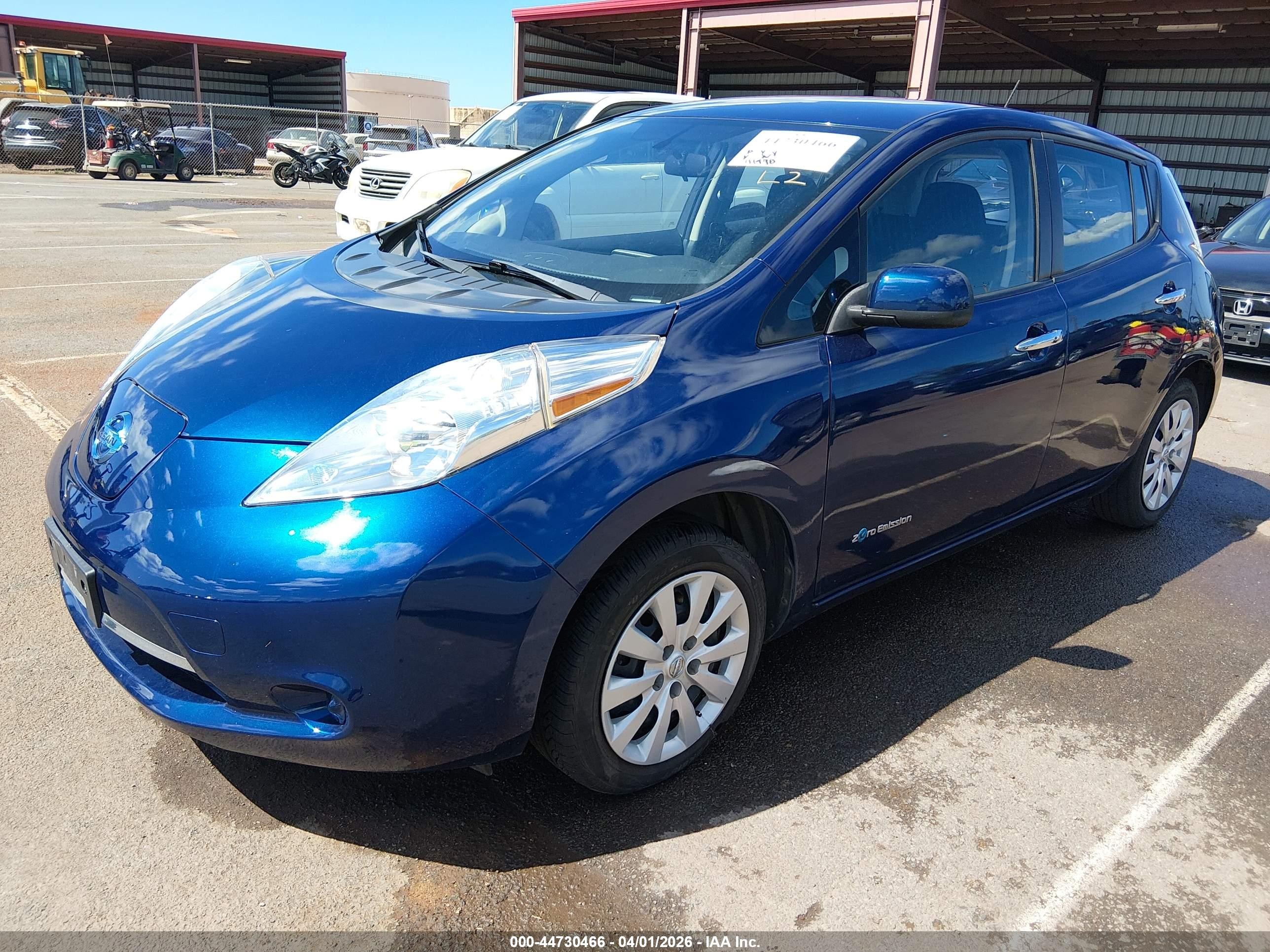 2017 Nissan Leaf S Blue vin: 1N4BZ0CP8HC306404