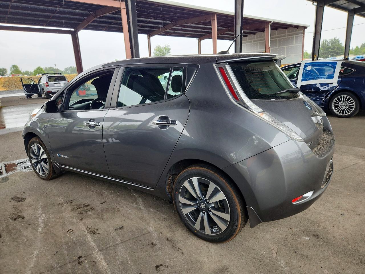 2017 Nissan Leaf Sv Gray vin: 1N4BZ0CPXHC303097