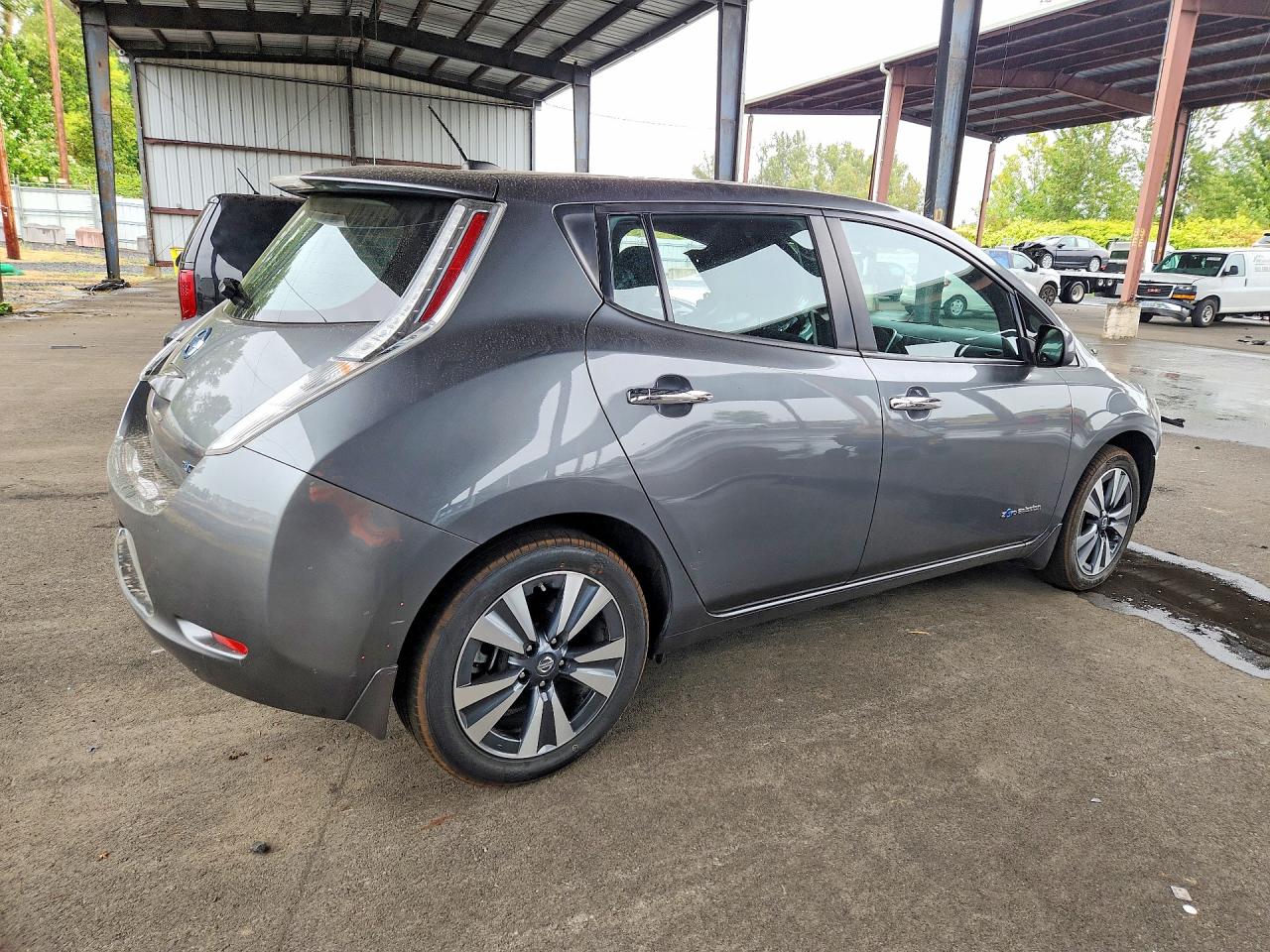 2017 Nissan Leaf Sv Gray vin: 1N4BZ0CPXHC303097