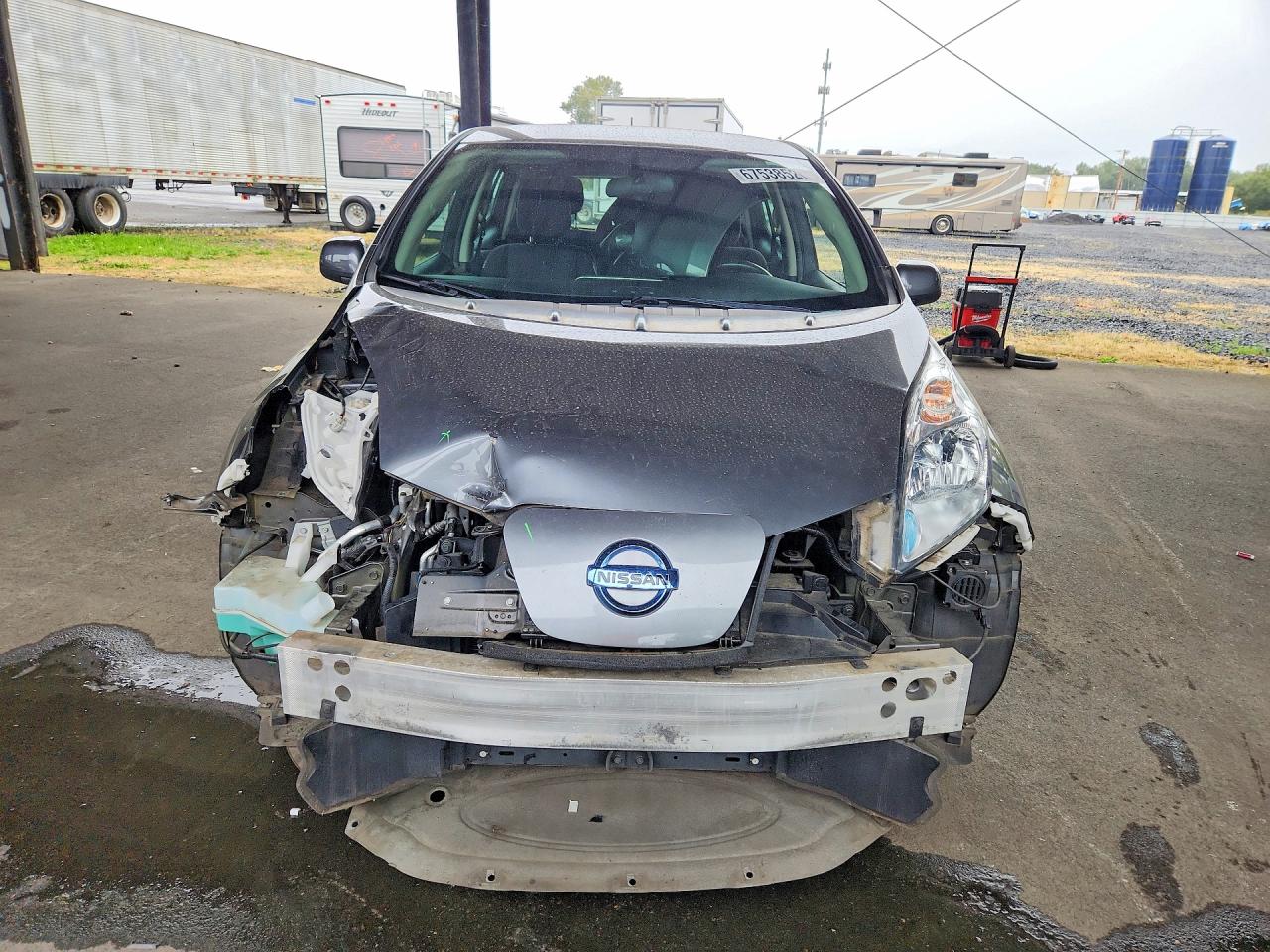 2017 Nissan Leaf Sv Gray vin: 1N4BZ0CPXHC303097