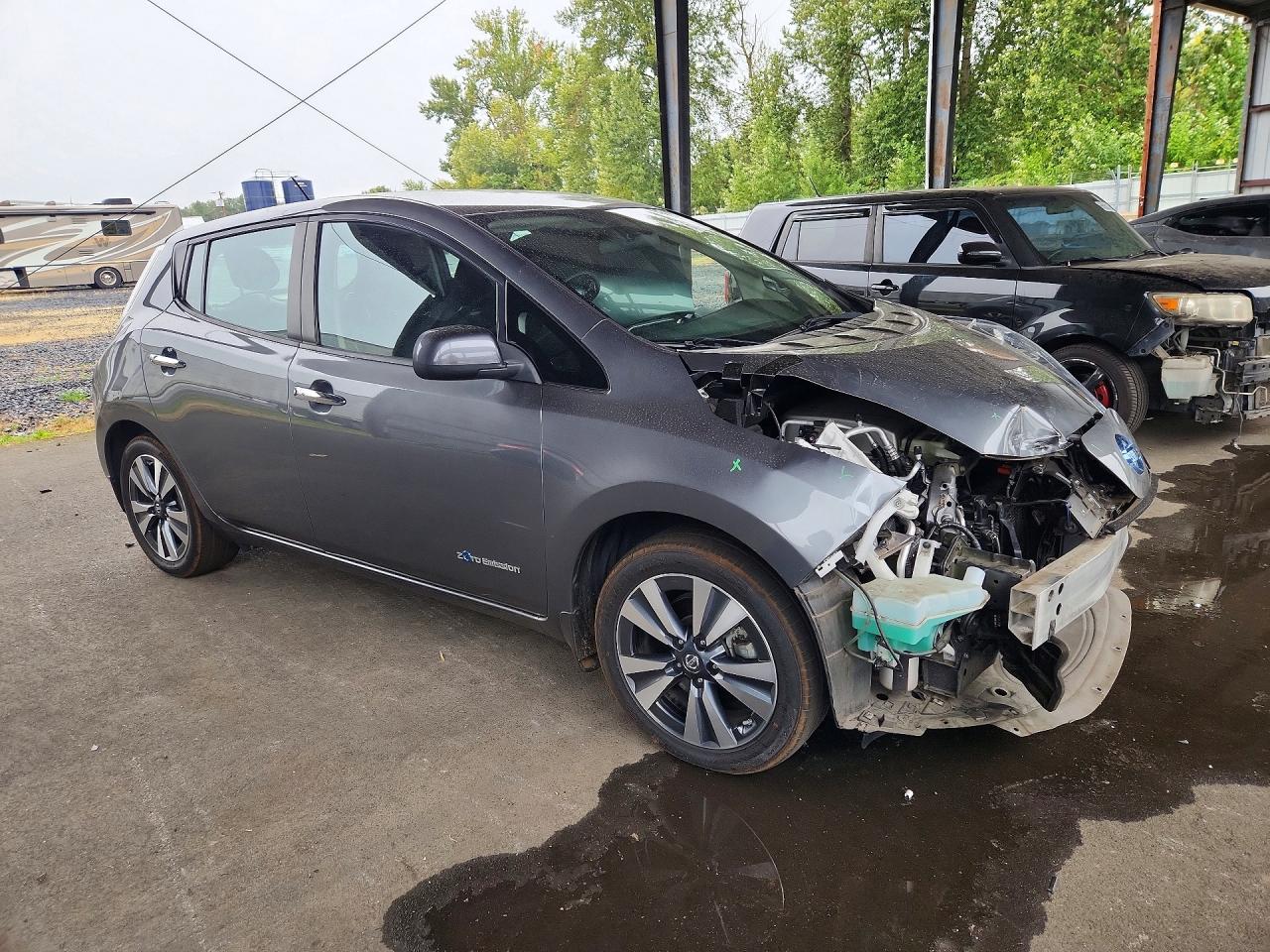 2017 Nissan Leaf Sv Gray vin: 1N4BZ0CPXHC303097