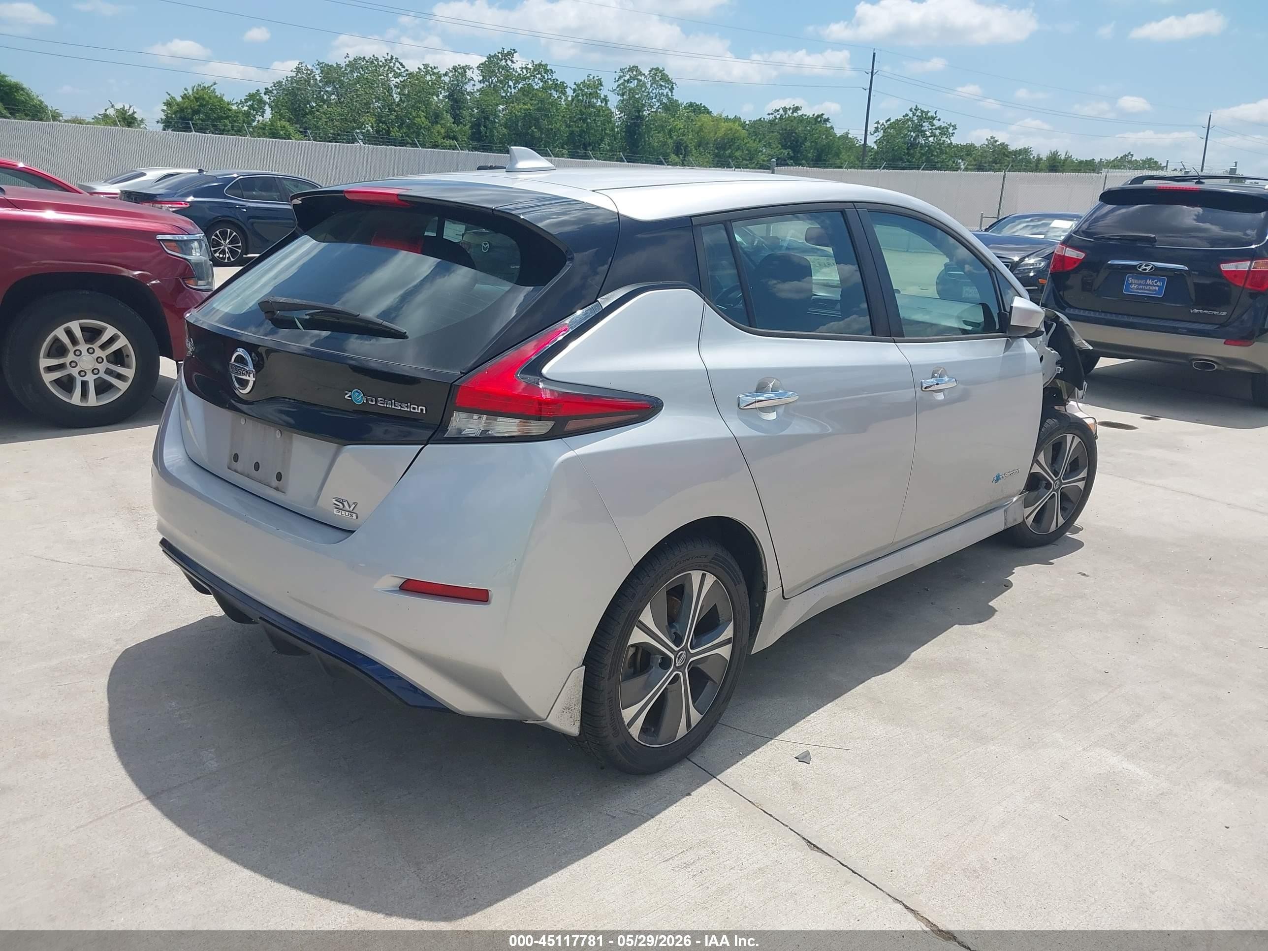 2019 Nissan Leaf Sv Plus Silver vin: 1N4BZ1CP2KC310395
