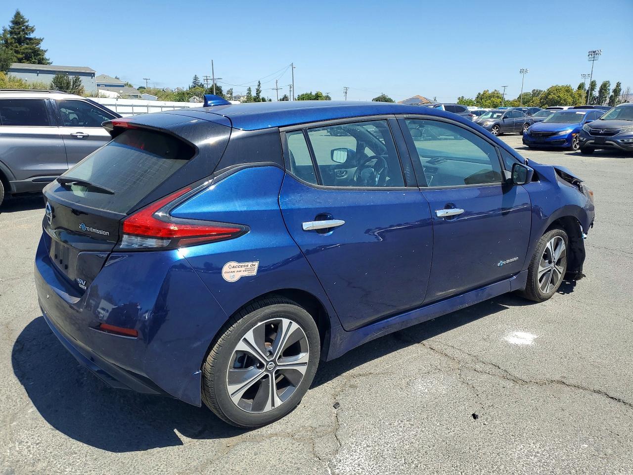 2019 Nissan Leaf Sv Plus Blue vin: 1N4BZ1CP5KC321455