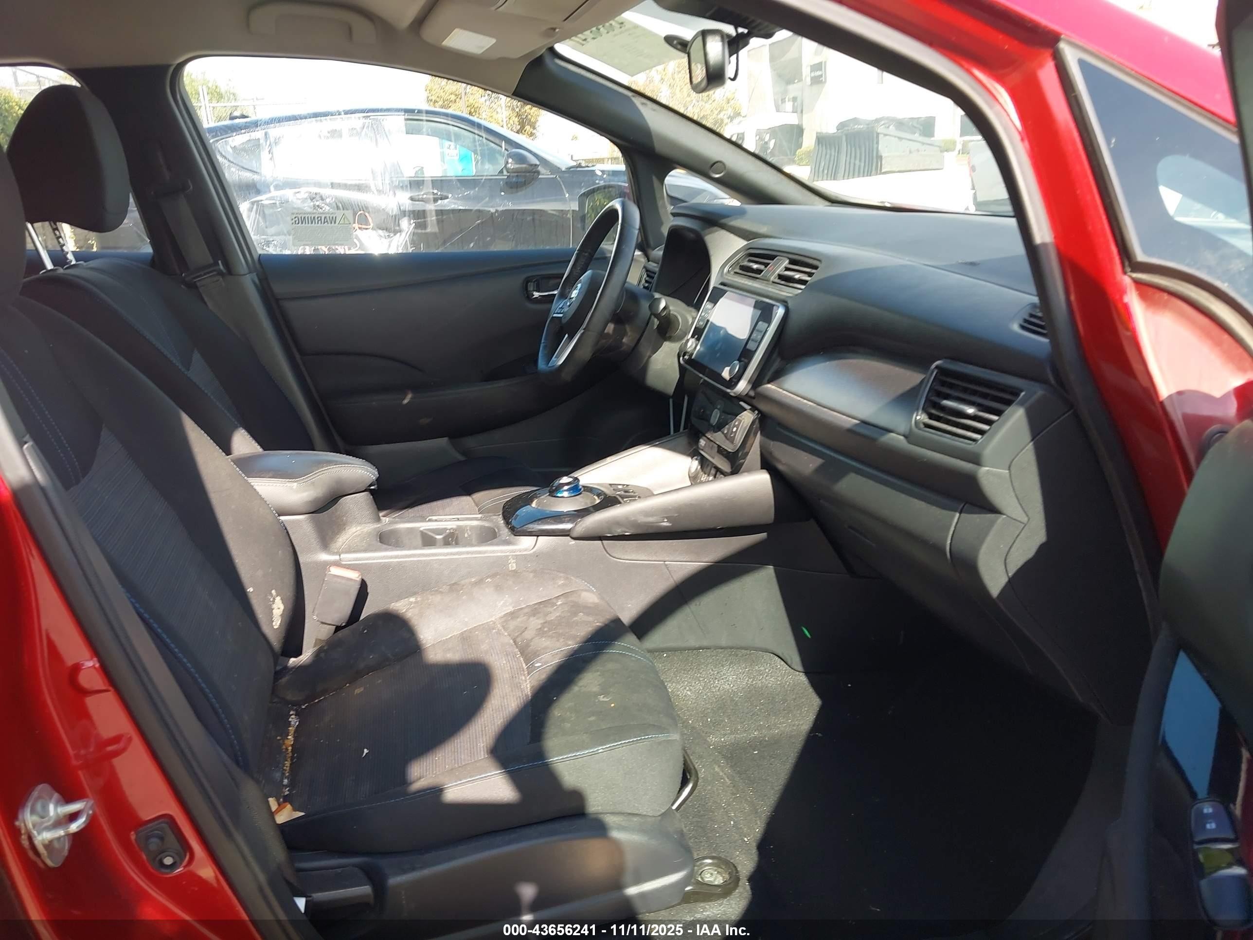 2021 Nissan Leaf Sv Plus 62 Kwh Red vin: 1N4BZ1CV4MC555295