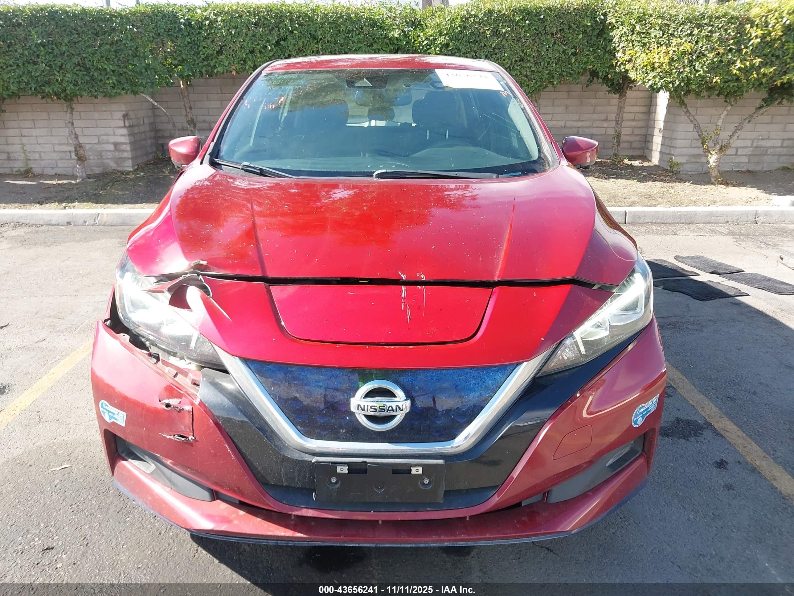 2021 Nissan Leaf Sv Plus 62 Kwh Red vin: 1N4BZ1CV4MC555295