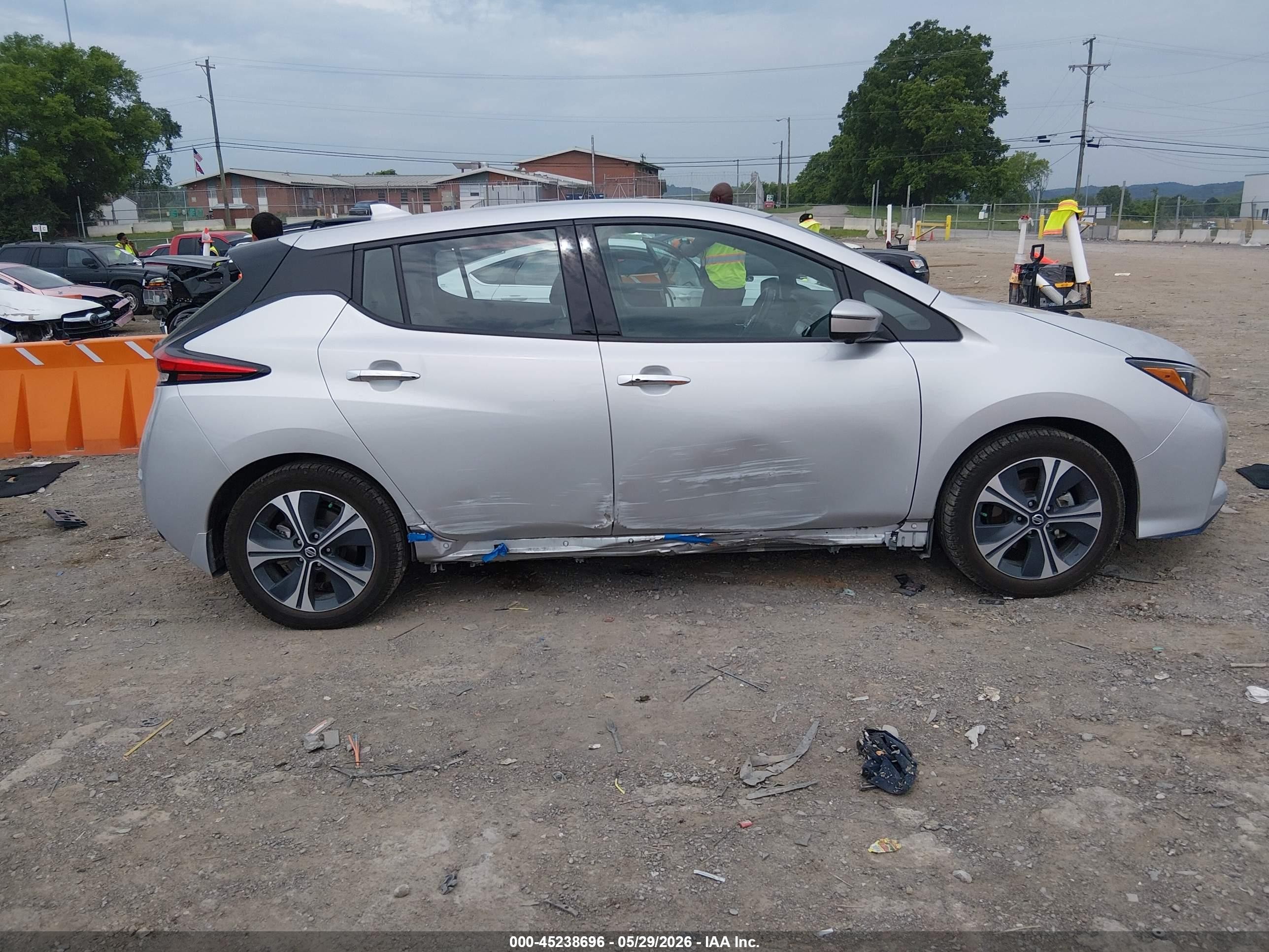 2020 Nissan Leaf Sl Plus 62 Kwh Серебряный vin: 1N4BZ1DP3LC304296