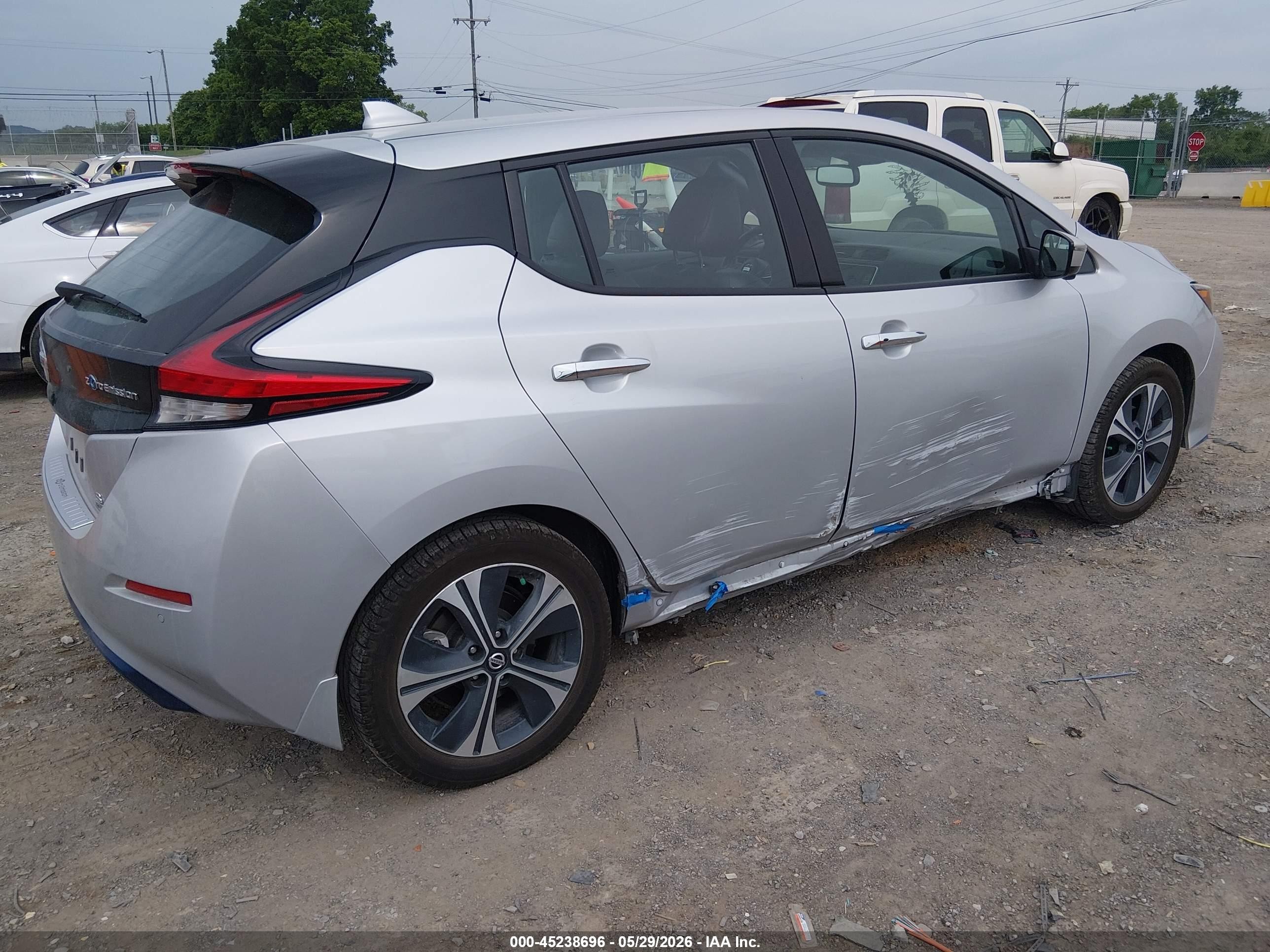 2020 Nissan Leaf Sl Plus 62 Kwh Серебряный vin: 1N4BZ1DP3LC304296