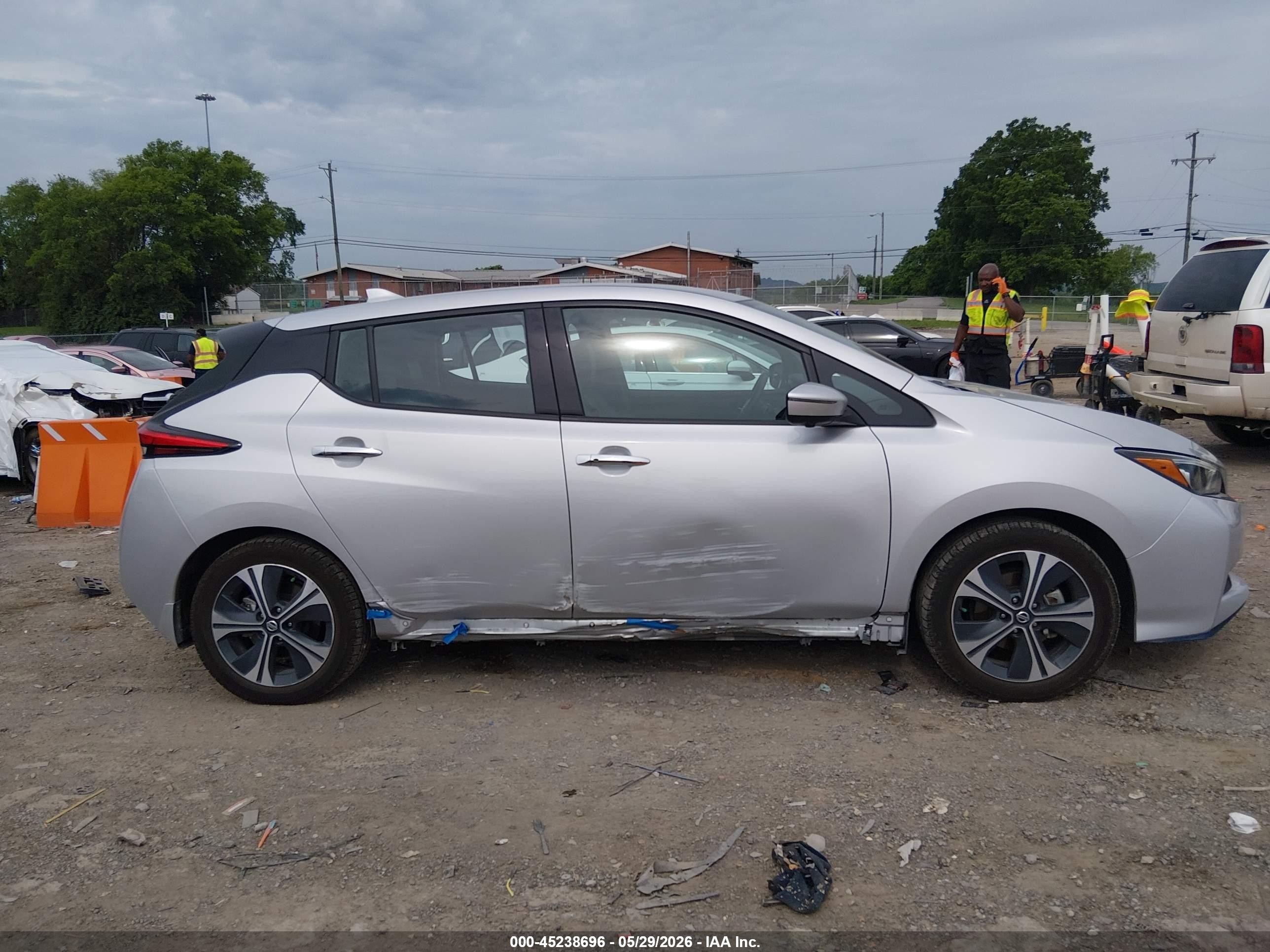 2020 Nissan Leaf Sl Plus 62 Kwh Серебряный vin: 1N4BZ1DP3LC304296