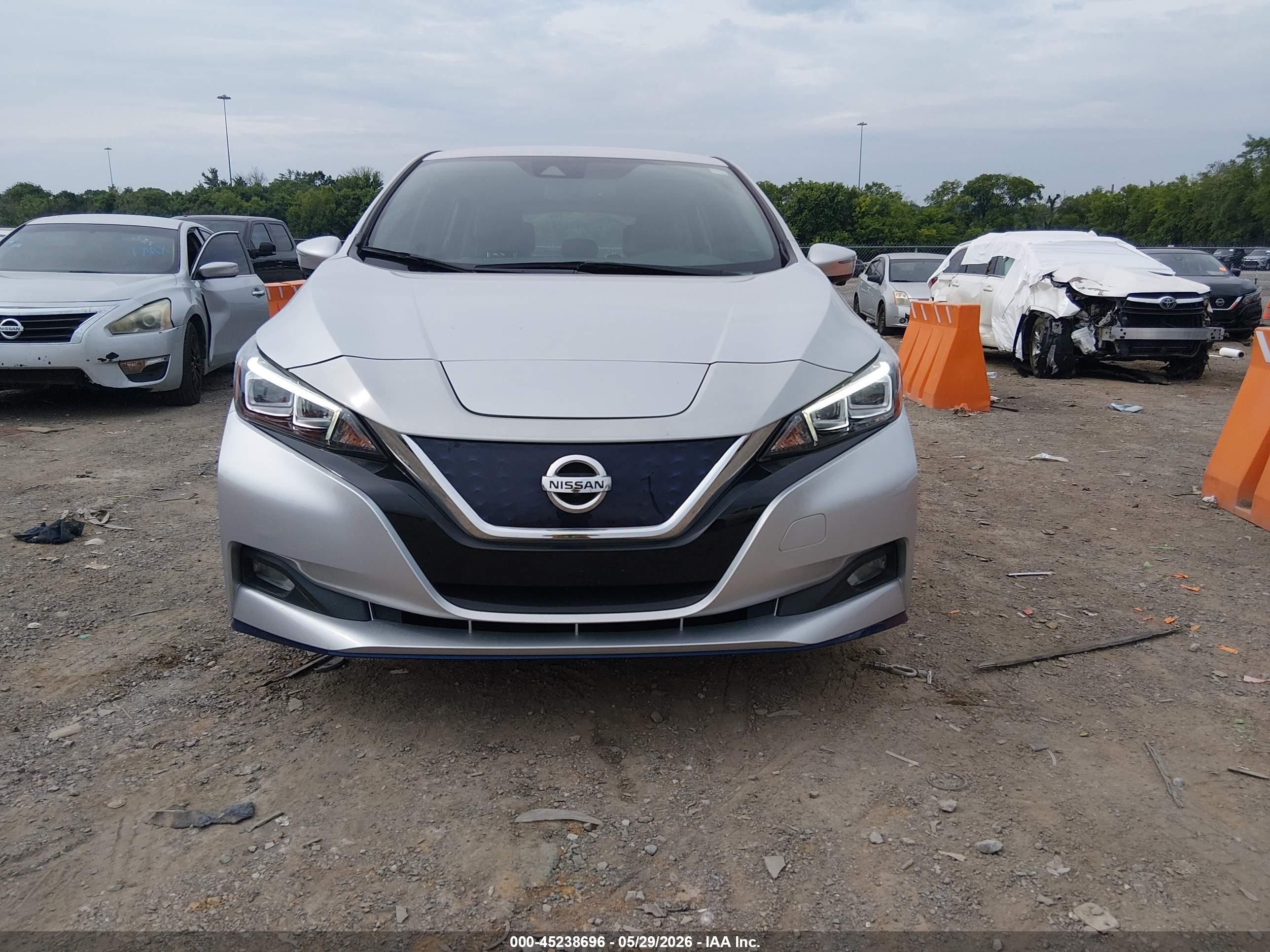2020 Nissan Leaf Sl Plus 62 Kwh Серебряный vin: 1N4BZ1DP3LC304296