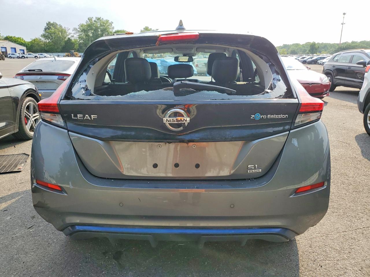 2020 Nissan Leaf Sl Plus Gray vin: 1N4BZ1DP7LC311493