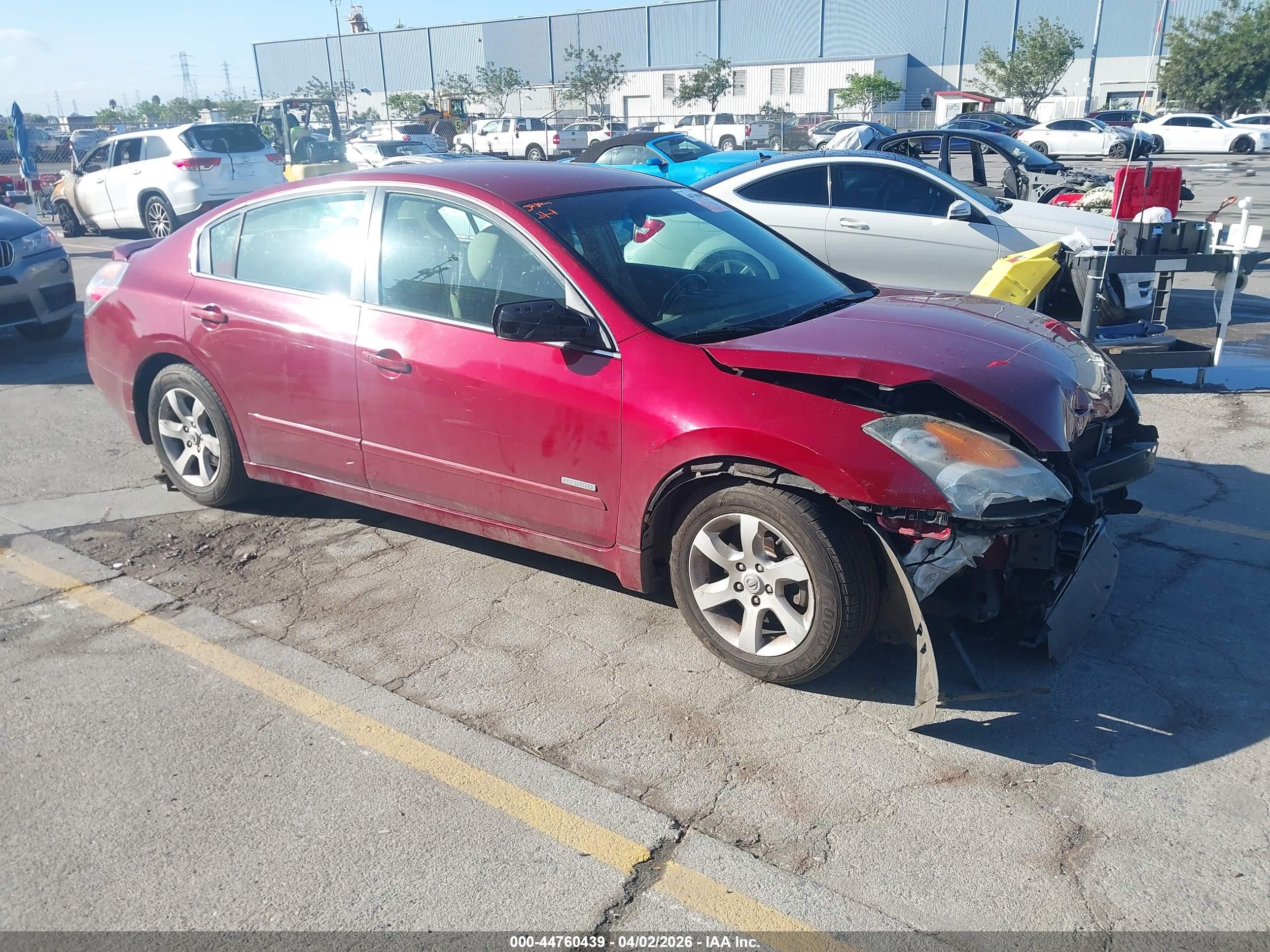 2007 Nissan Altima Hybrid   Red vin: 1N4CL21E07C213829