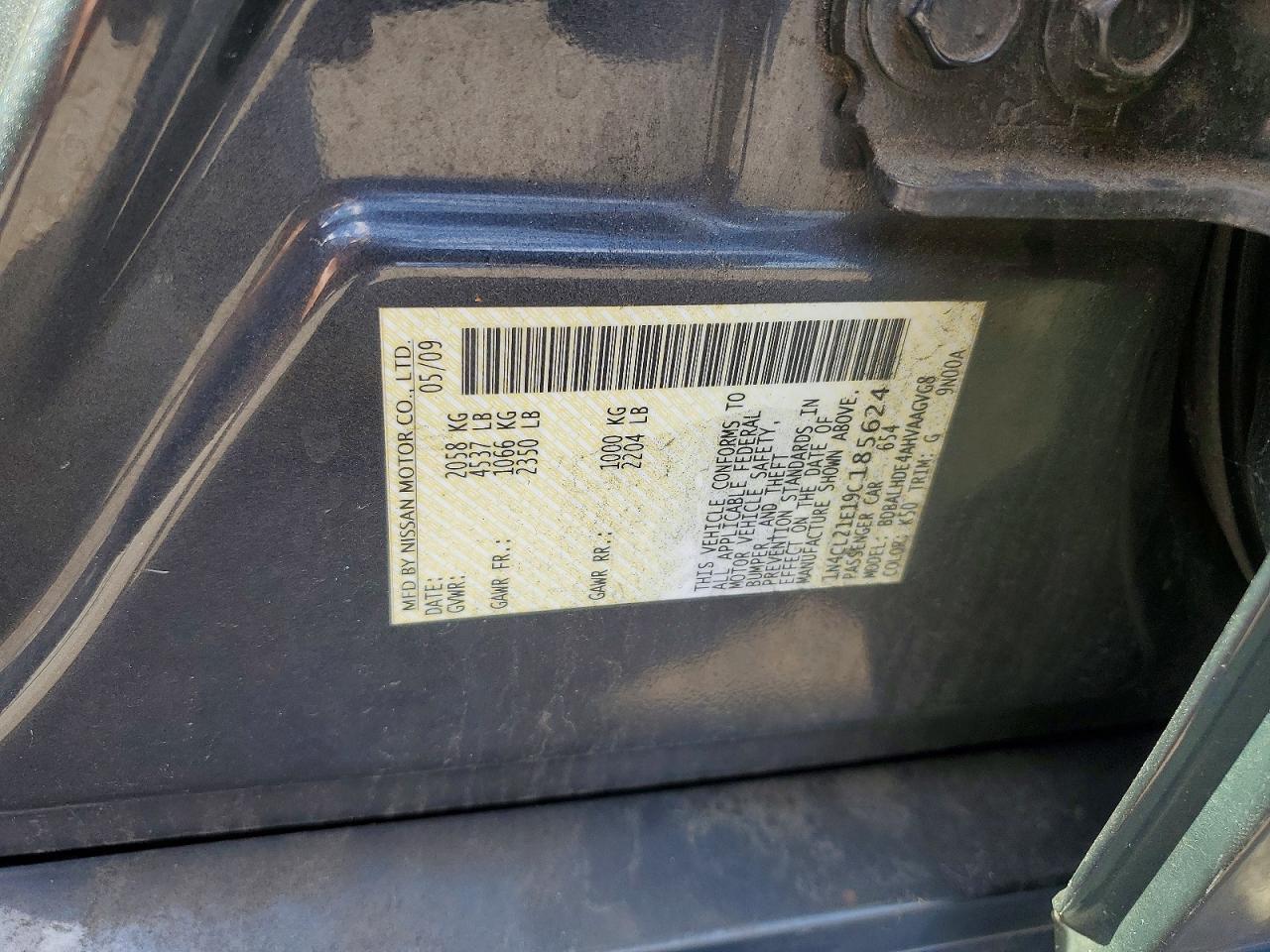 2009 Nissan Altima Hybrid Gray vin: 1N4CL21E19C185624