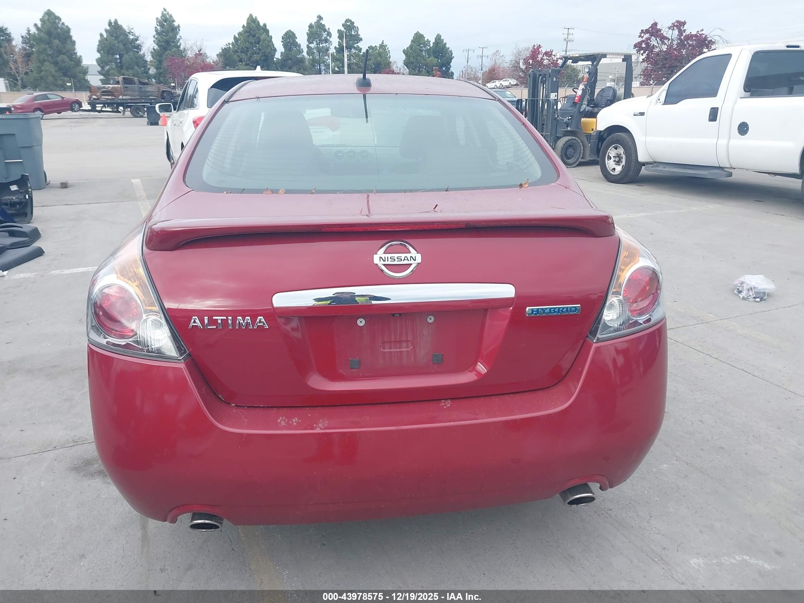 2008 Nissan Altima Hybrid   Красный vin: 1N4CL21E28C125303
