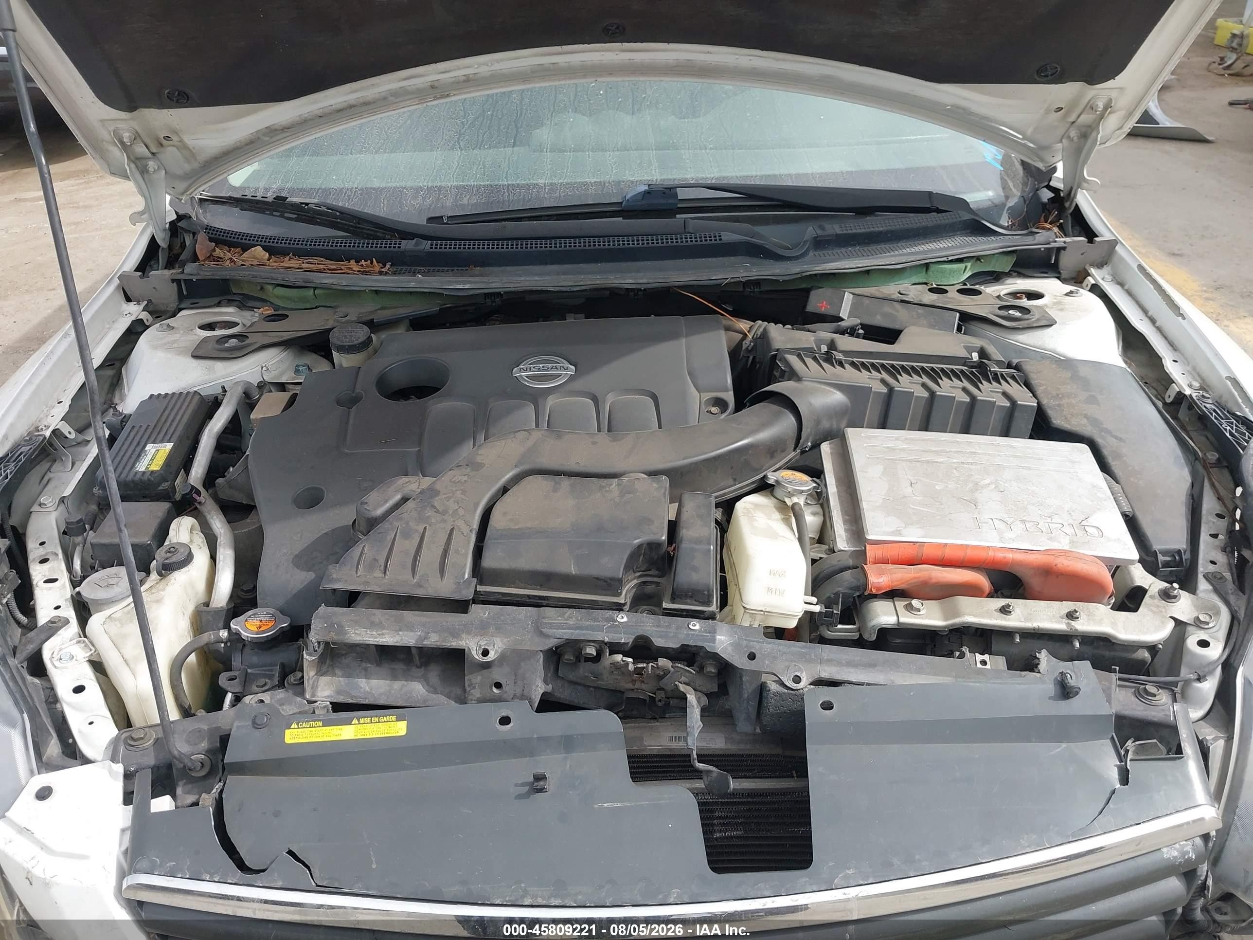 2008 Nissan Altima Hybrid   Белый vin: 1N4CL21E38C226138