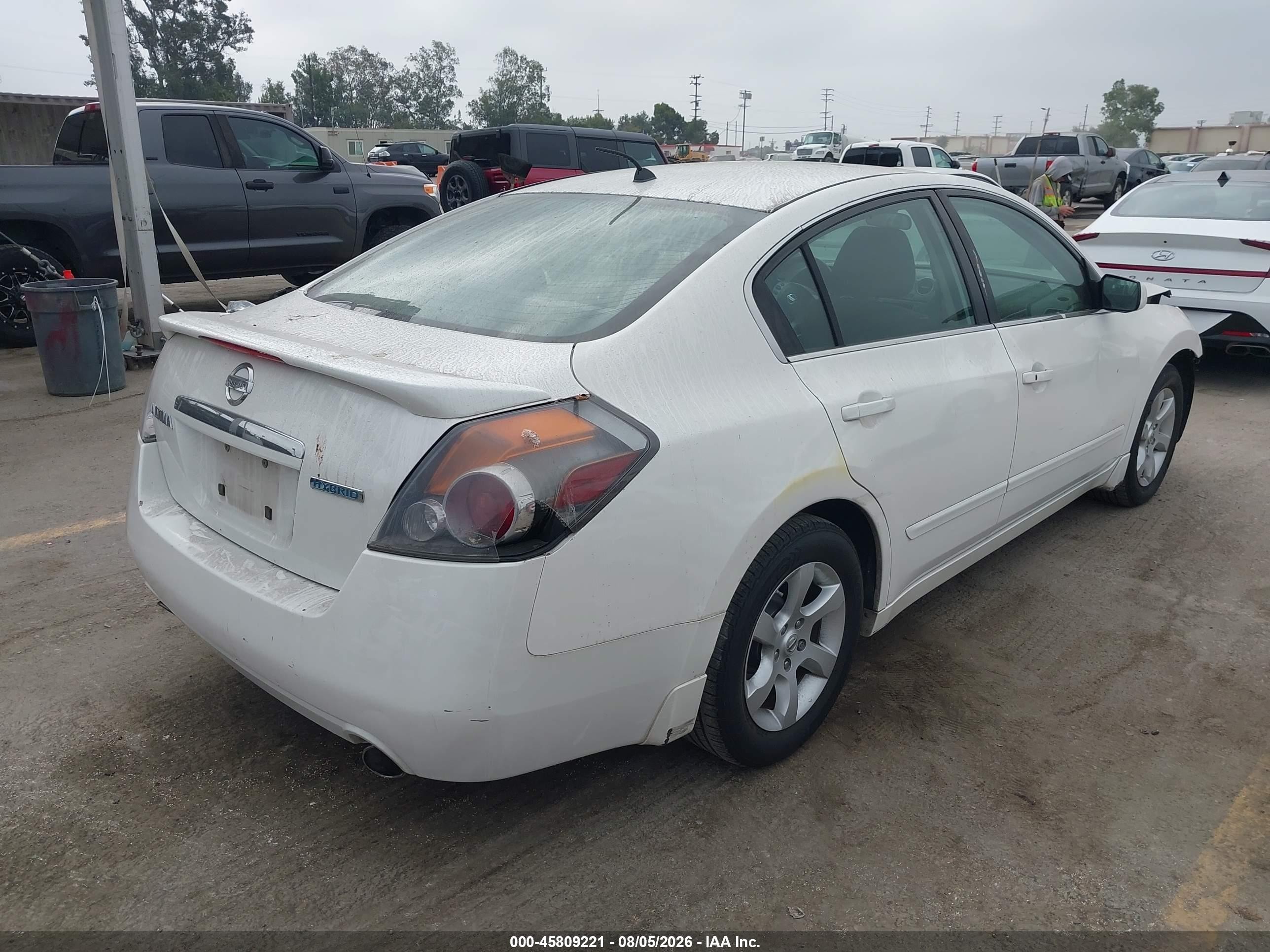2008 Nissan Altima Hybrid   Белый vin: 1N4CL21E38C226138