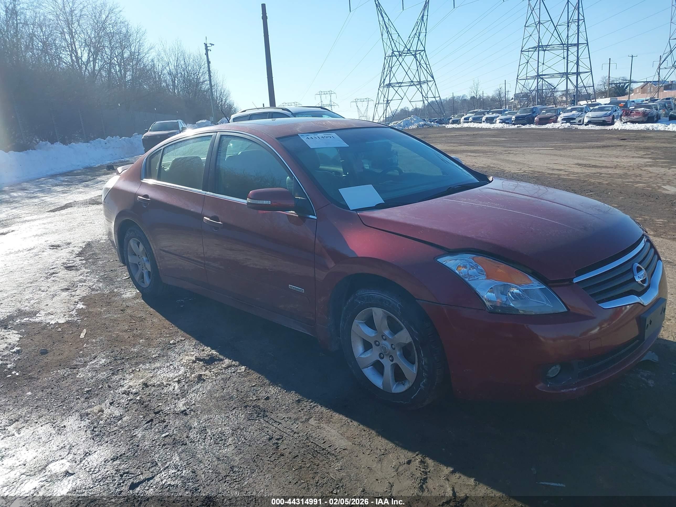 2008 Nissan Altima Hybrid   Red vin: 1N4CL21E48C173000