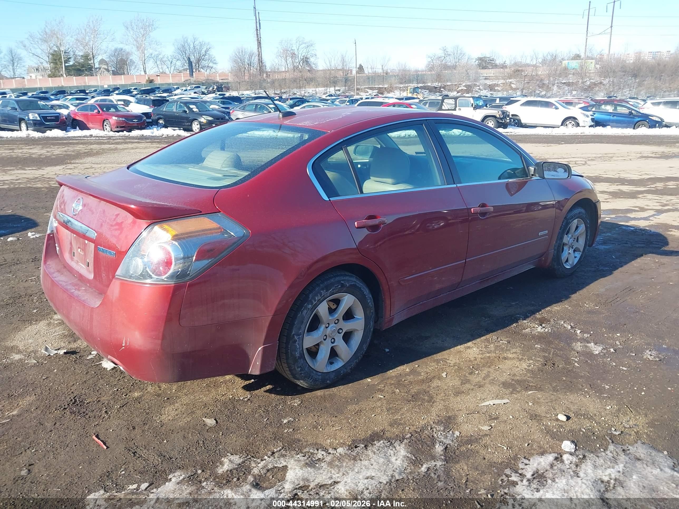 2008 Nissan Altima Hybrid   Red vin: 1N4CL21E48C173000