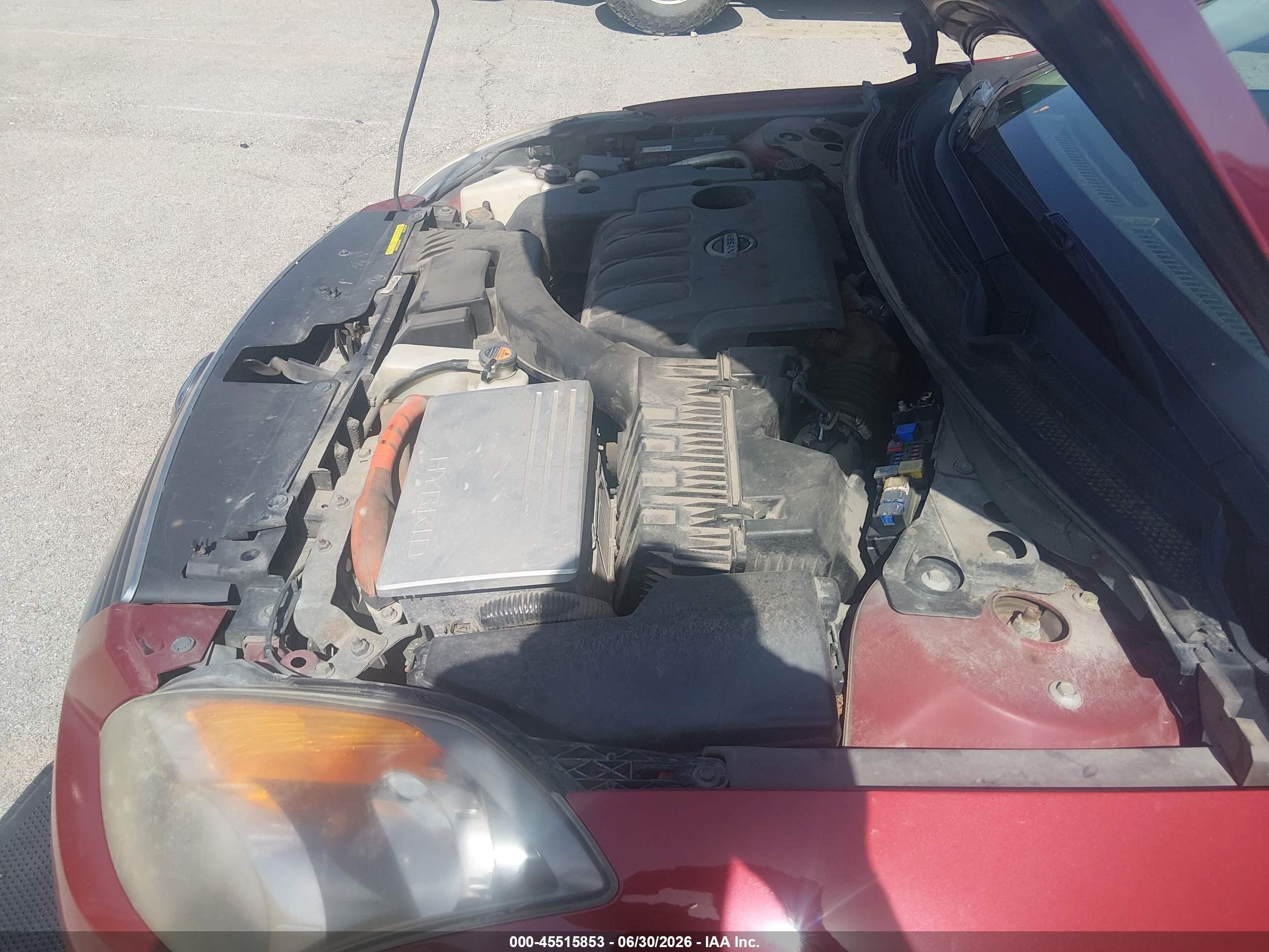 2007 Nissan Altima Hybrid   Красный vin: 1N4CL21E67C223748