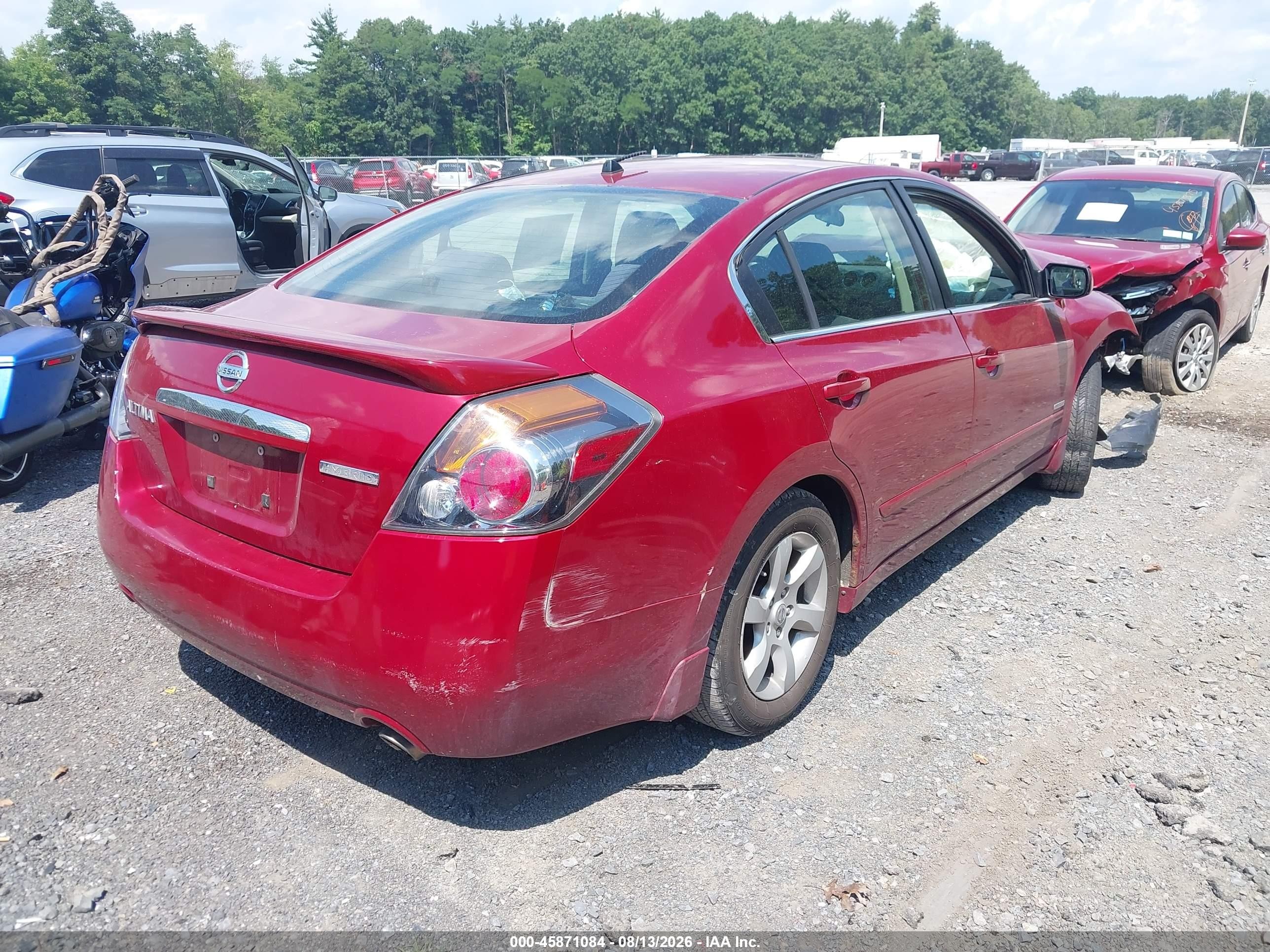 2007 Nissan Altima Hybrid Red vin: 1N4CL21E87C159406