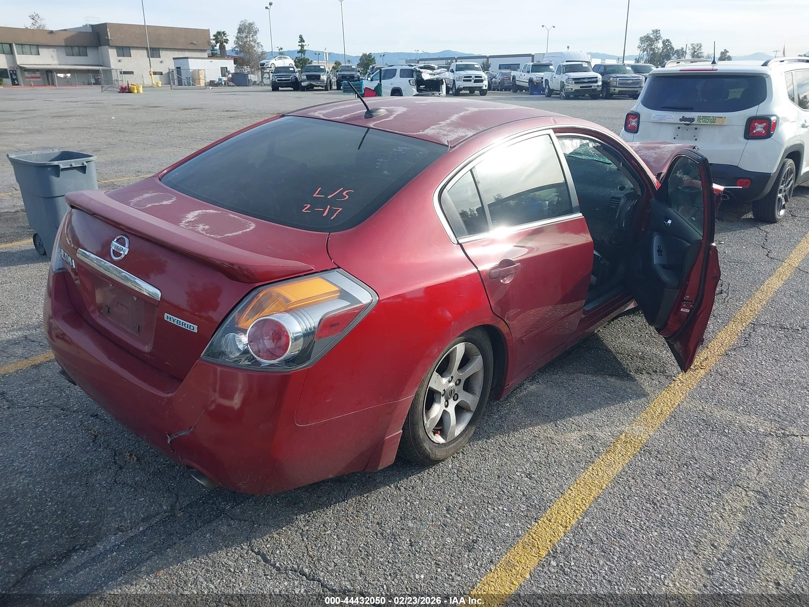 2008 Nissan Altima Hybrid   Red vin: 1N4CL21EX8C135058